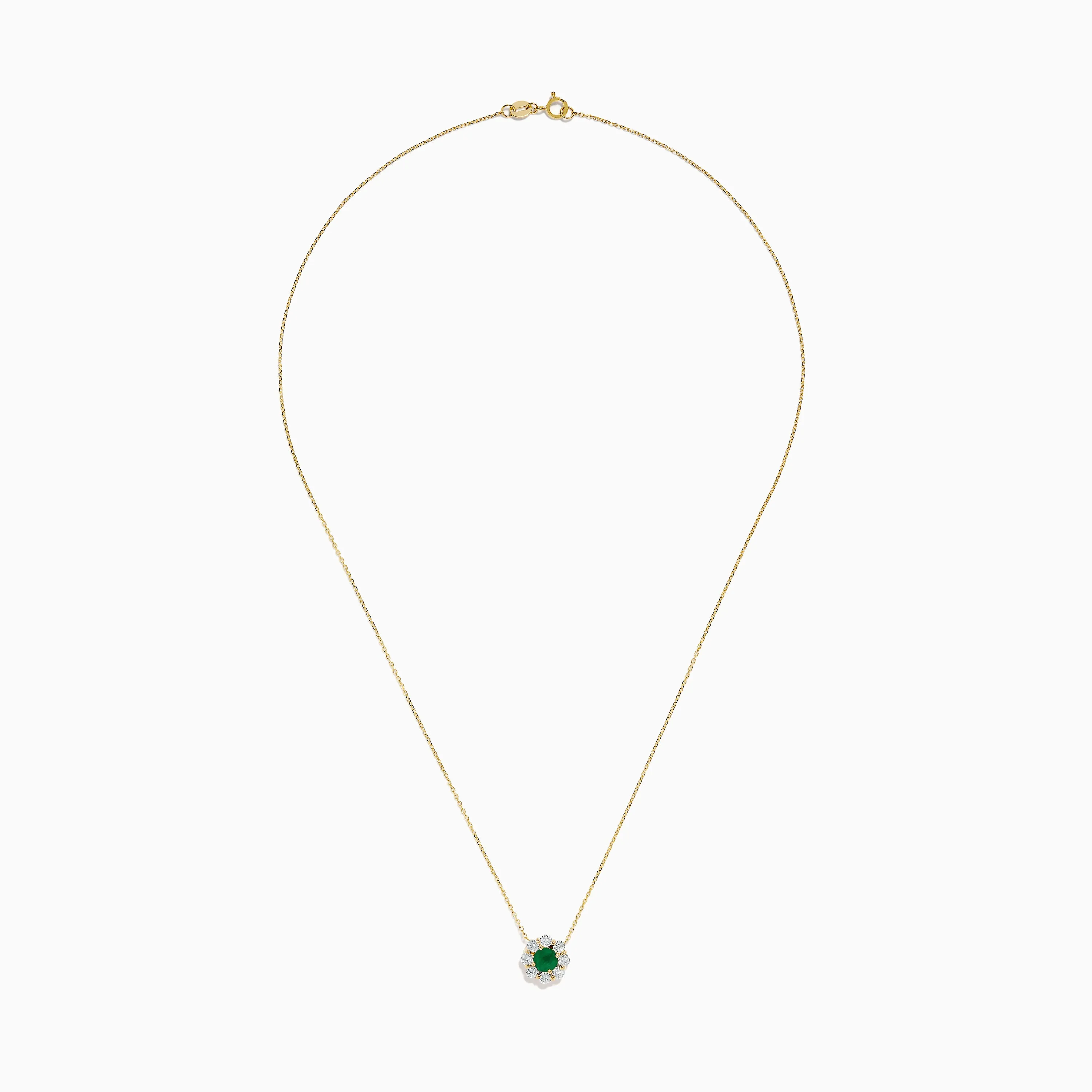 Brasilica 14K Yellow Gold Emerald and Diamond Necklace sold by Effy product image thumbnail 3
