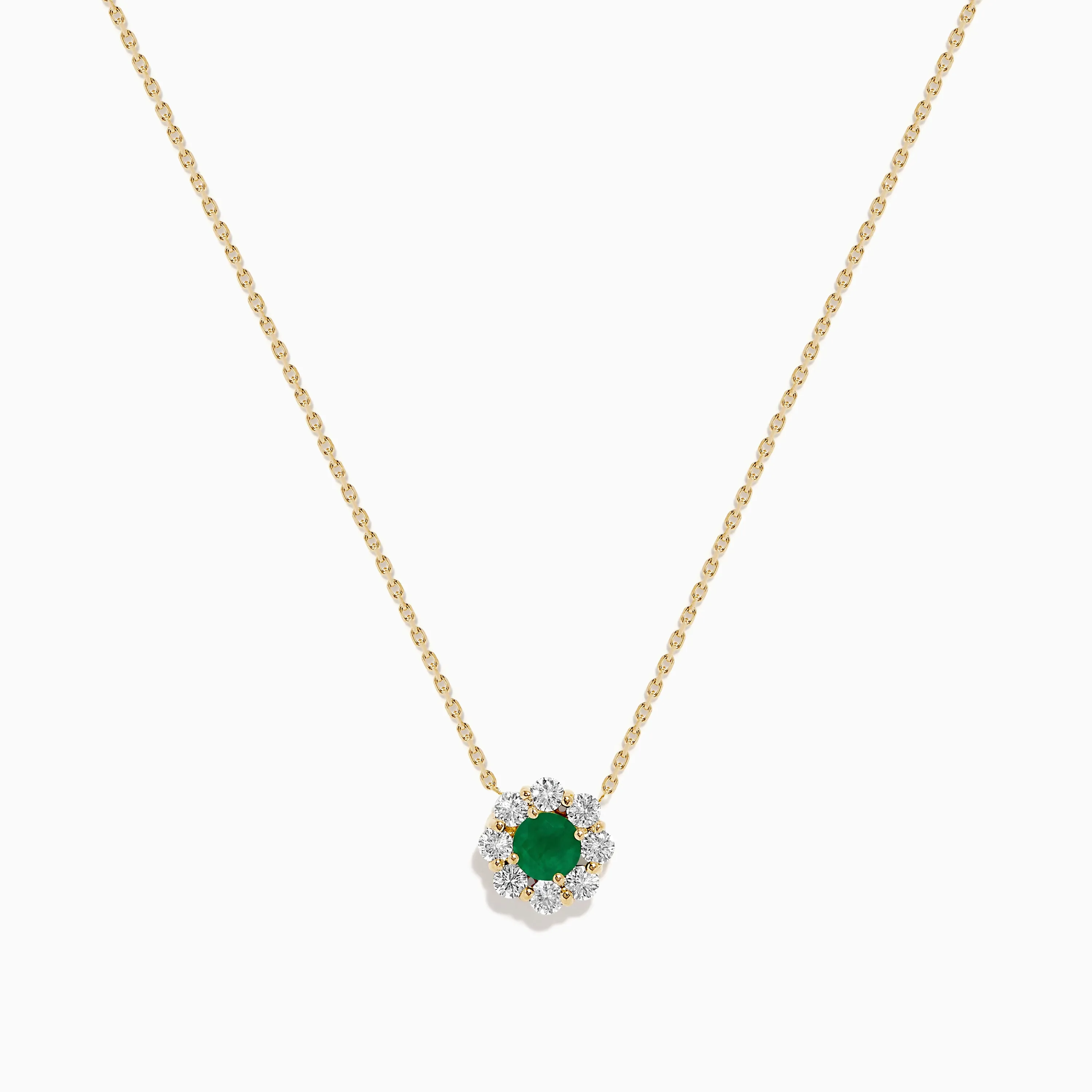 Brasilica 14K Yellow Gold Emerald and Diamond Necklace sold by Effy