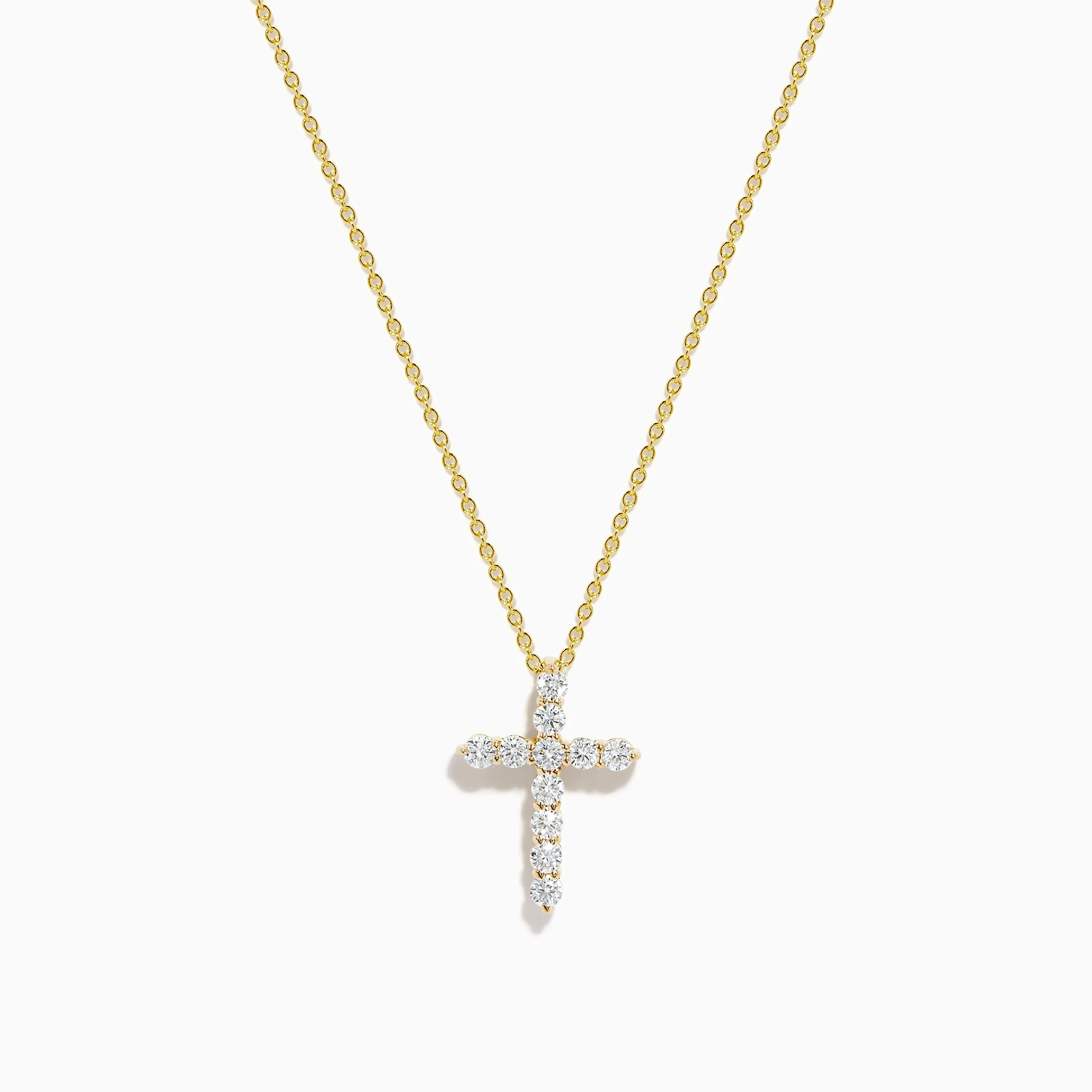 14K Yellow Gold Diamond Cross Pendant sold by Effy