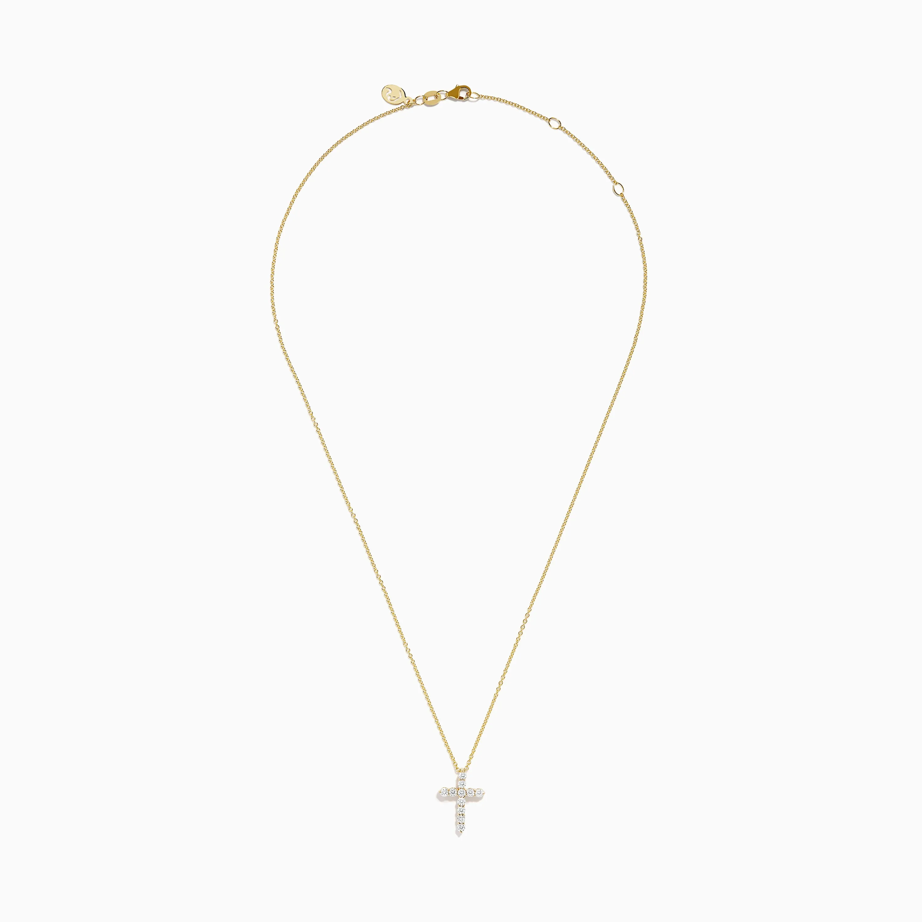14K Yellow Gold Diamond Cross Pendant sold by Effy product image thumbnail 3
