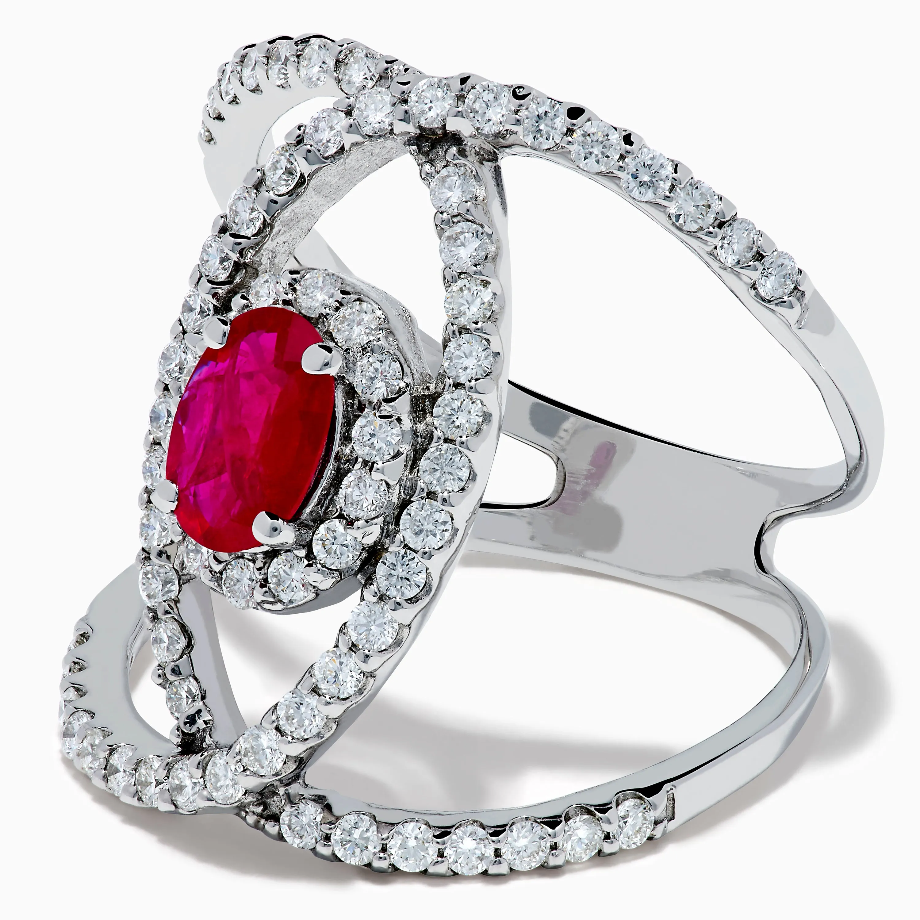 Ruby Royale 14K White Gold Ruby and Diamond Ring sold by Effy product image thumbnail 2