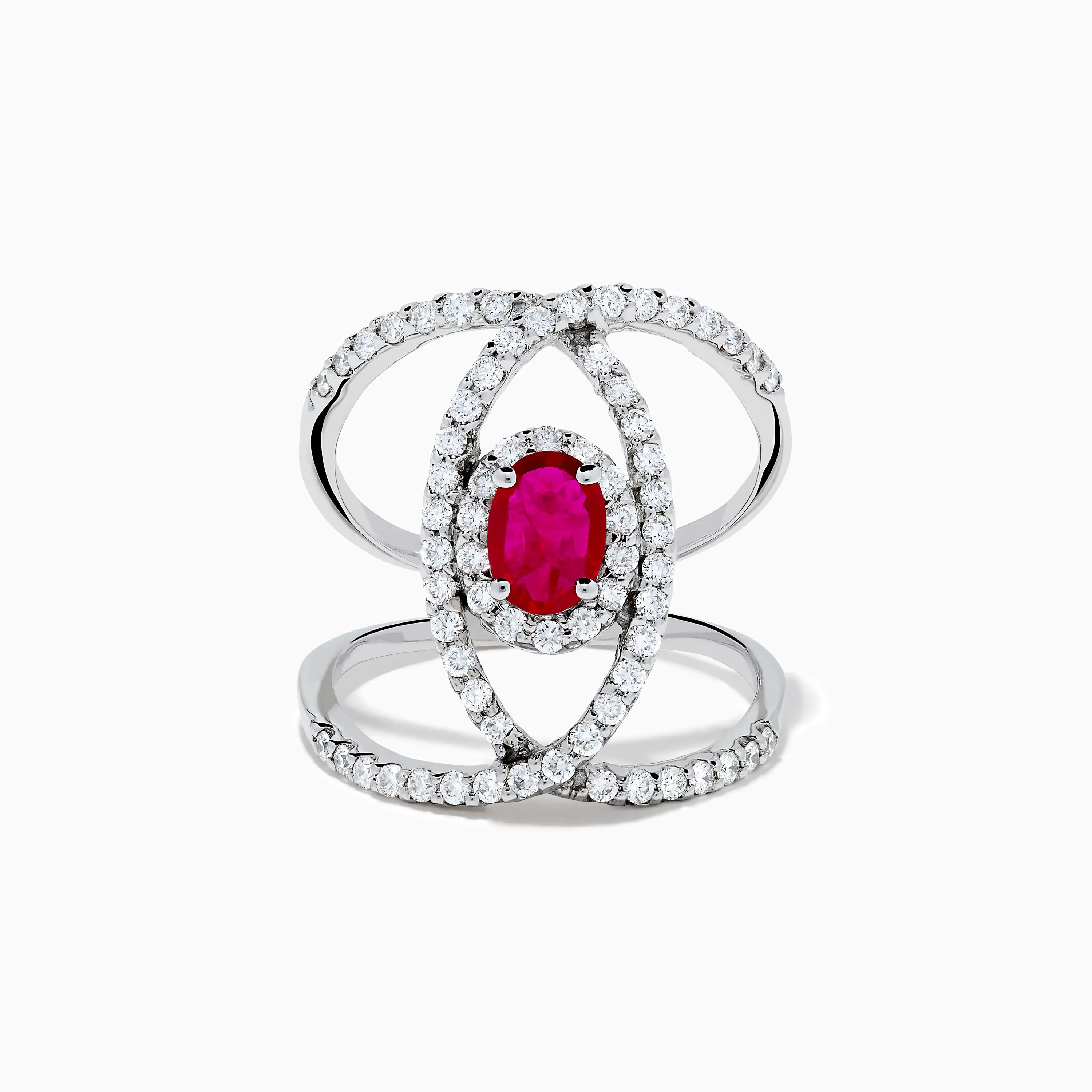 Ruby Royale 14K White Gold Ruby and Diamond Ring sold by Effy