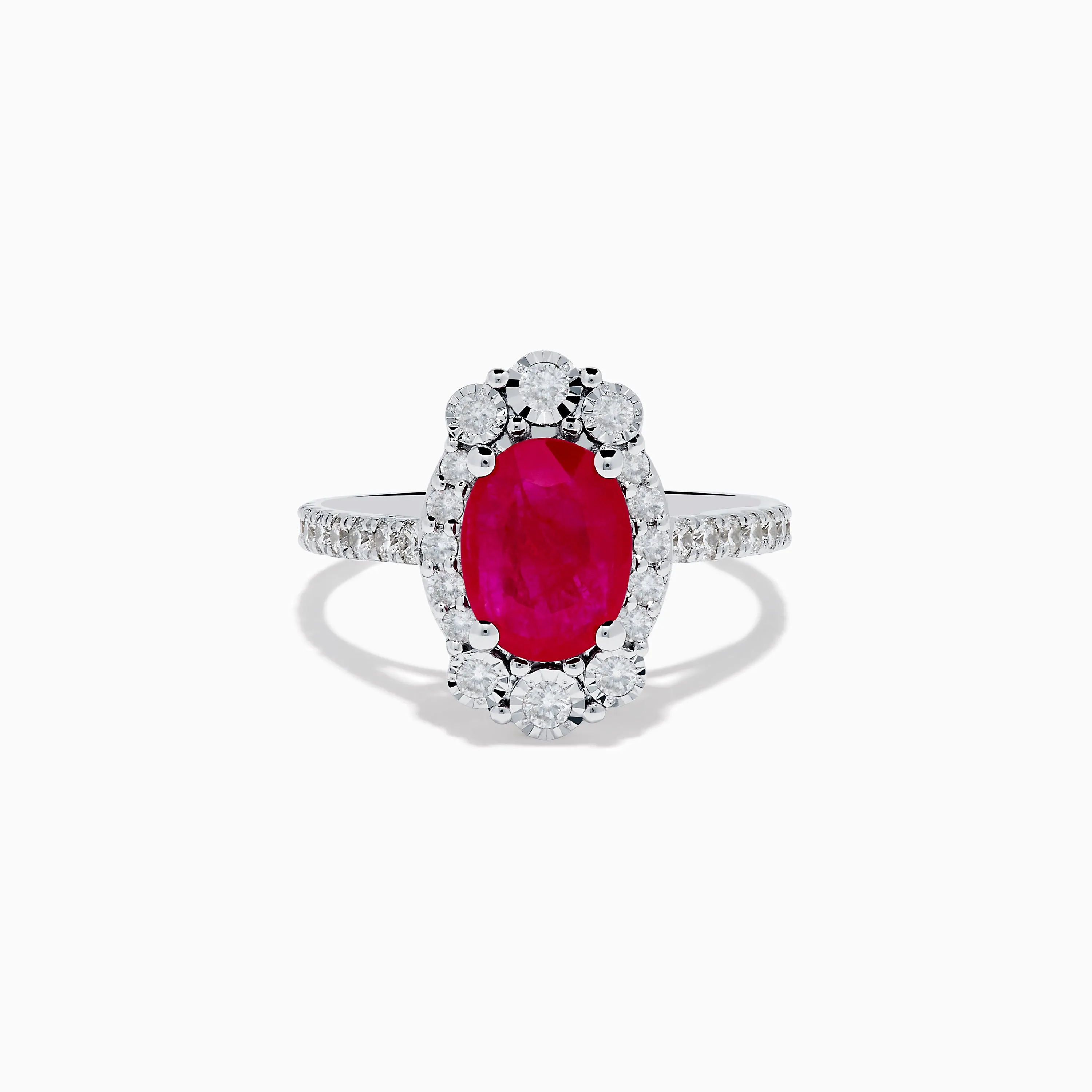 Ruby Royale 14K White Gold Ruby and Diamond Ring sold by Effy