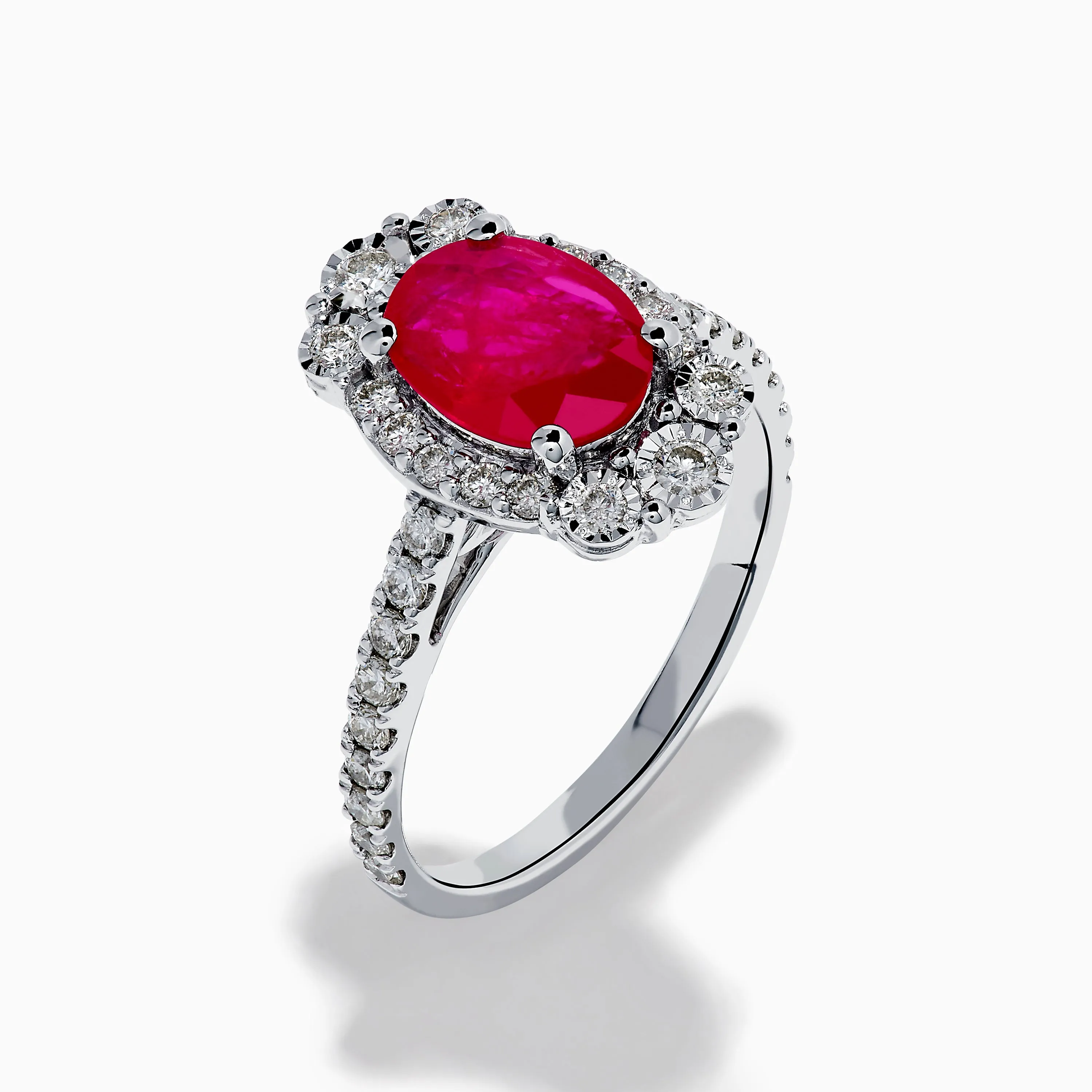Ruby Royale 14K White Gold Ruby and Diamond Ring sold by Effy product image thumbnail 4