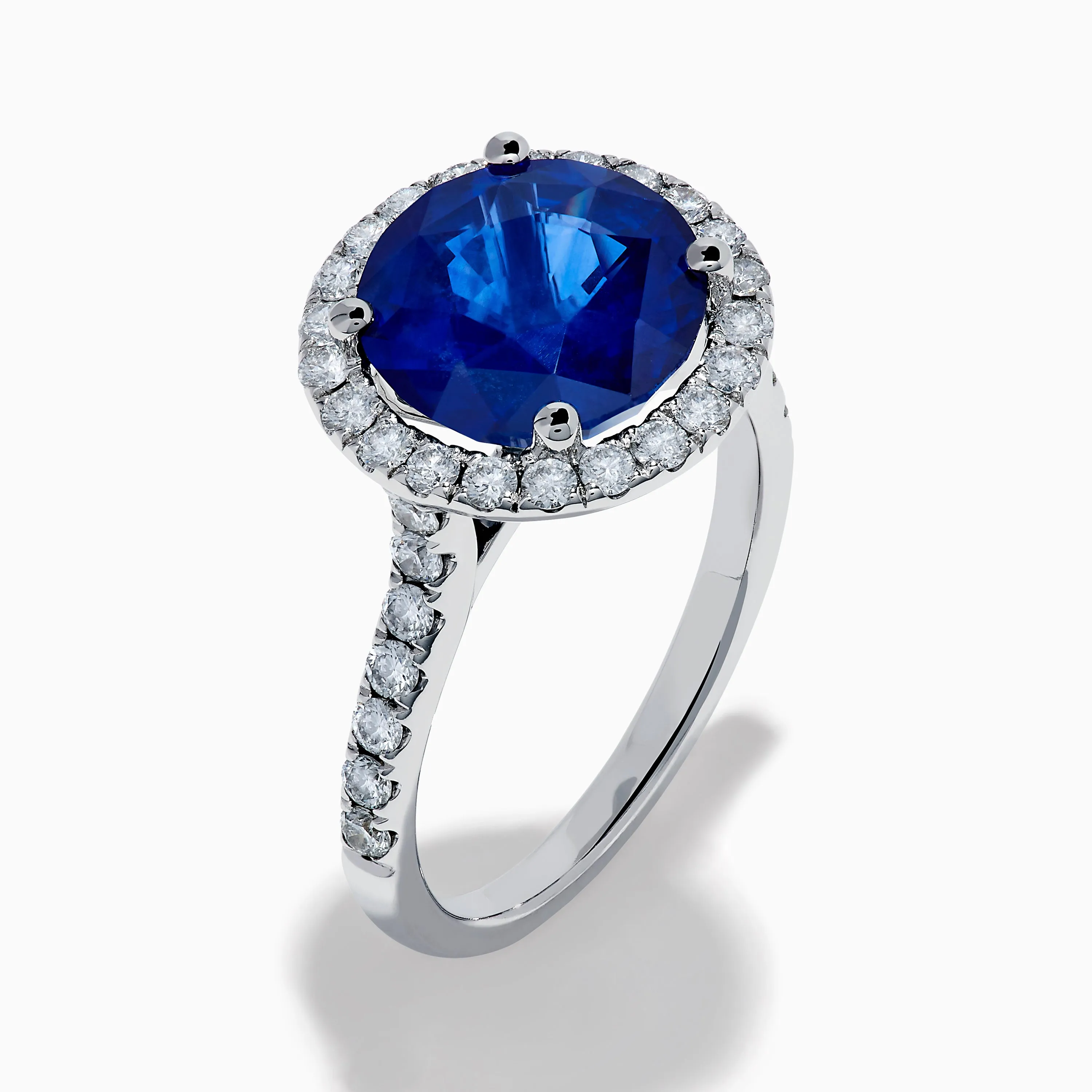 Royale Blue 18K White Gold Blue Sapphire and Diamond Ring sold by Effy product image thumbnail 4