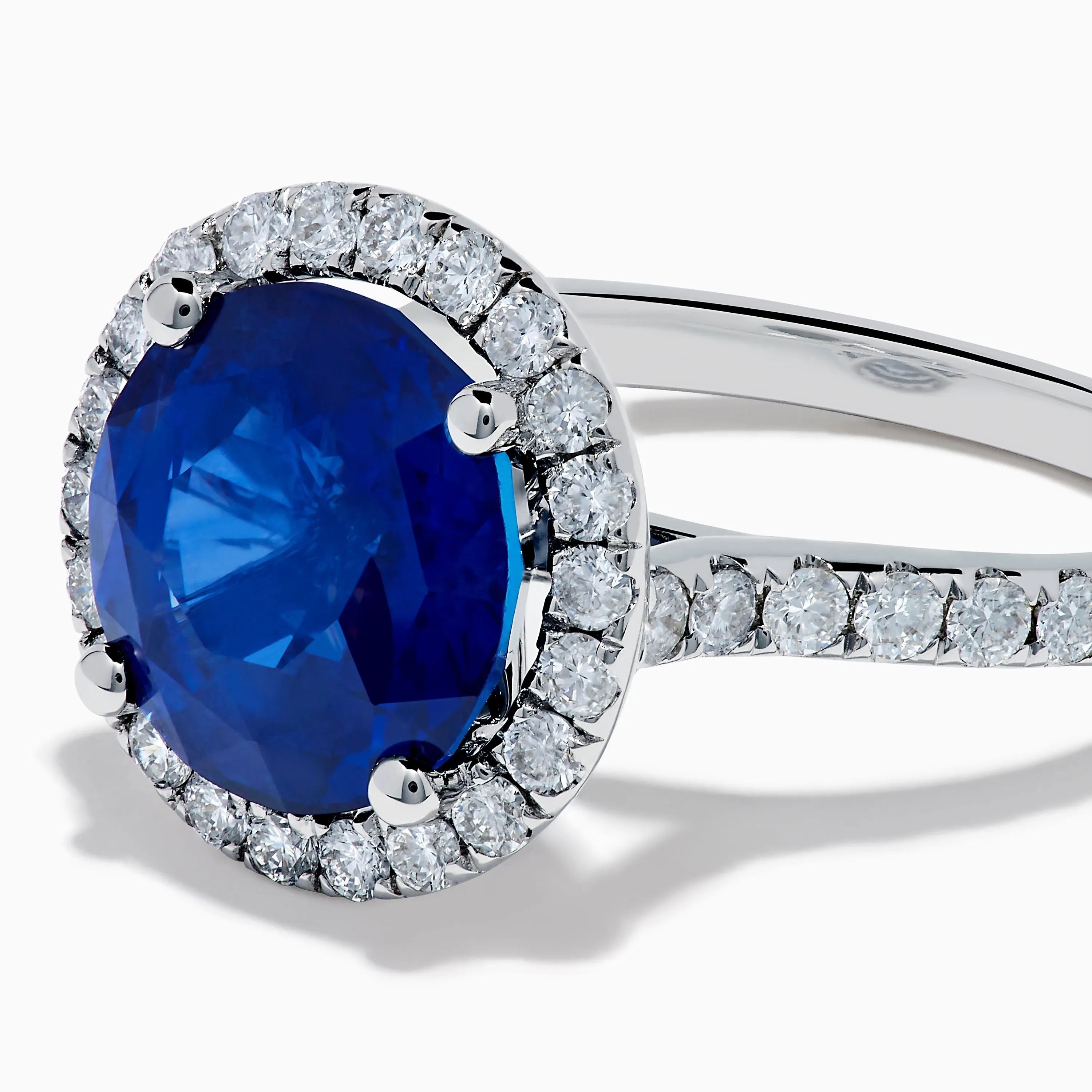 Royale Blue 18K White Gold Blue Sapphire and Diamond Ring sold by Effy product image thumbnail 2