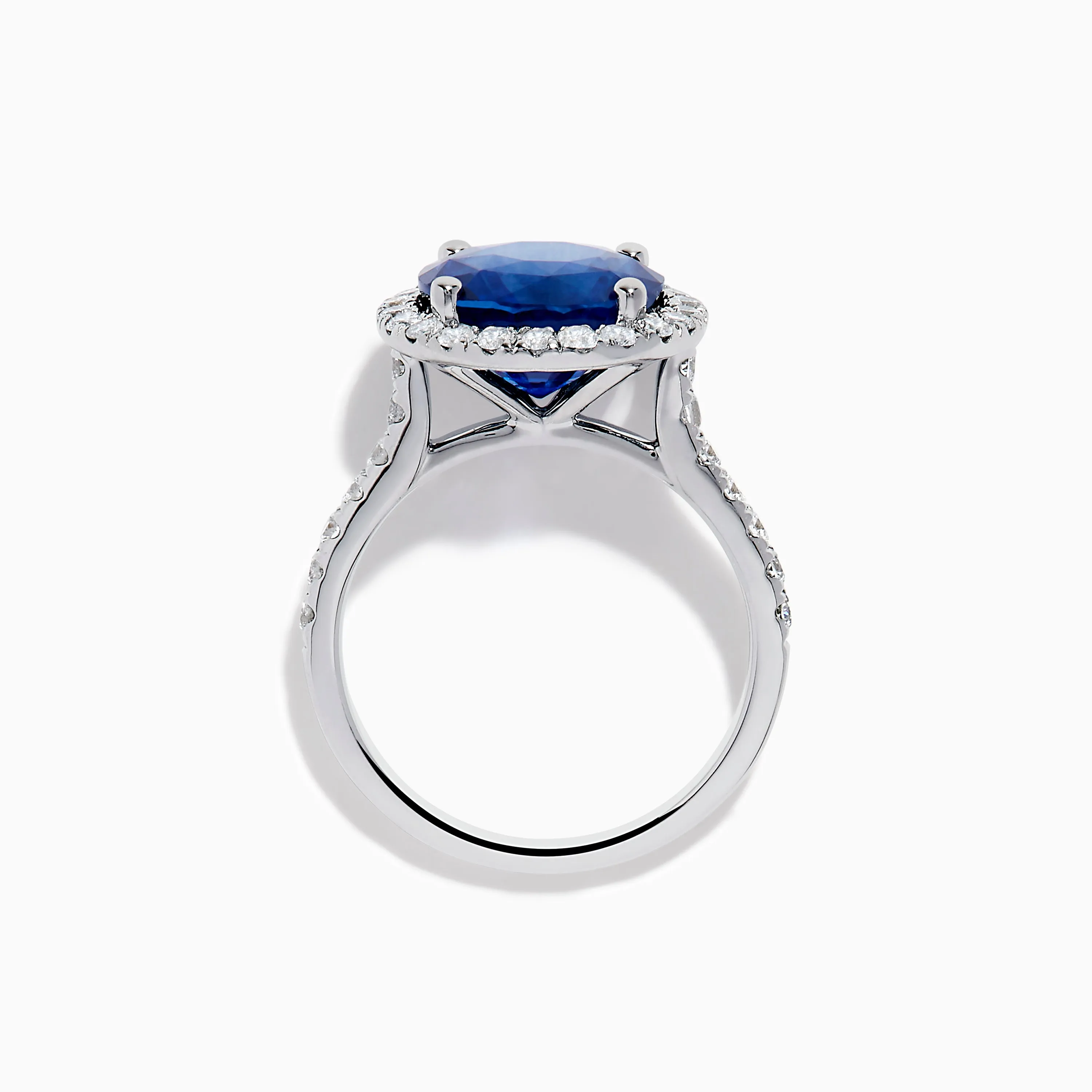 Royale Blue 18K White Gold Blue Sapphire and Diamond Ring sold by Effy product image thumbnail 3