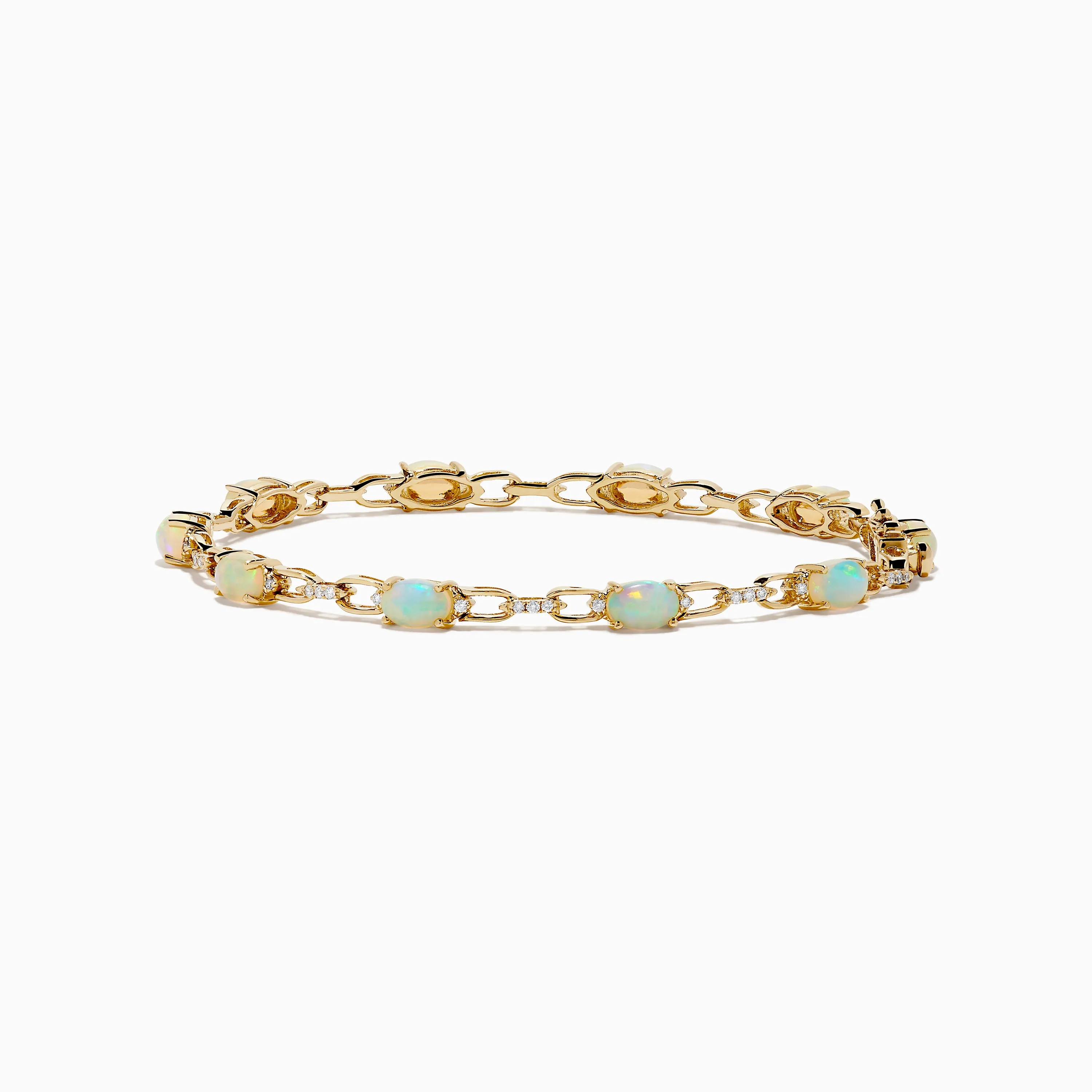 Aurora 14K Yellow Gold Opal and Diamond Bracelet sold by Effy