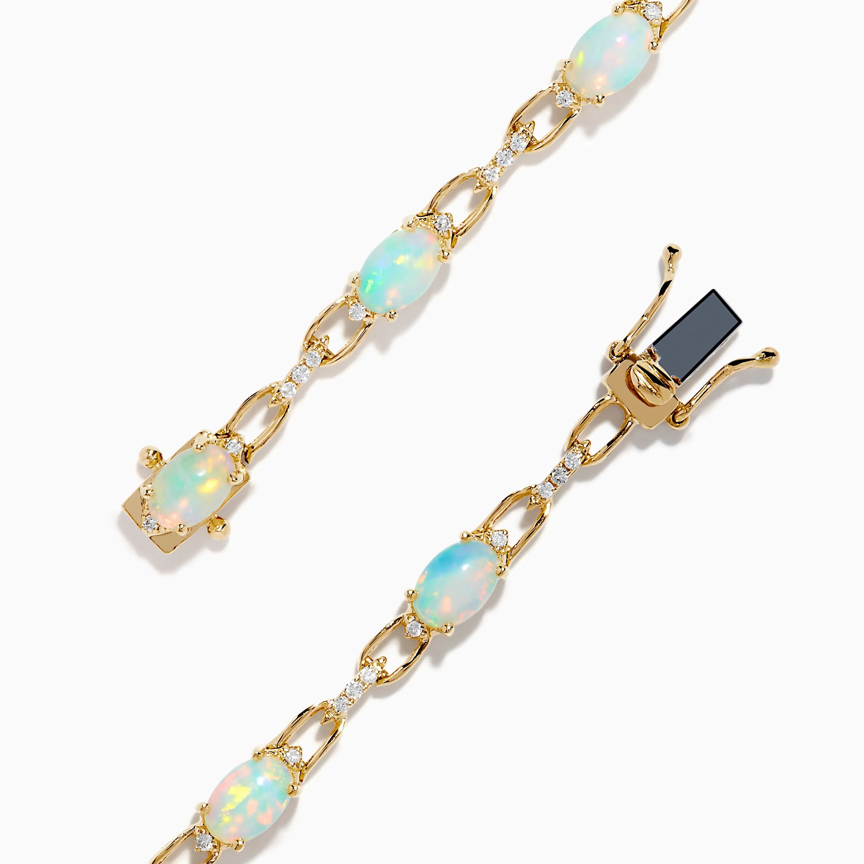 Aurora 14K Yellow Gold Opal and Diamond Bracelet sold by Effy product image thumbnail 4