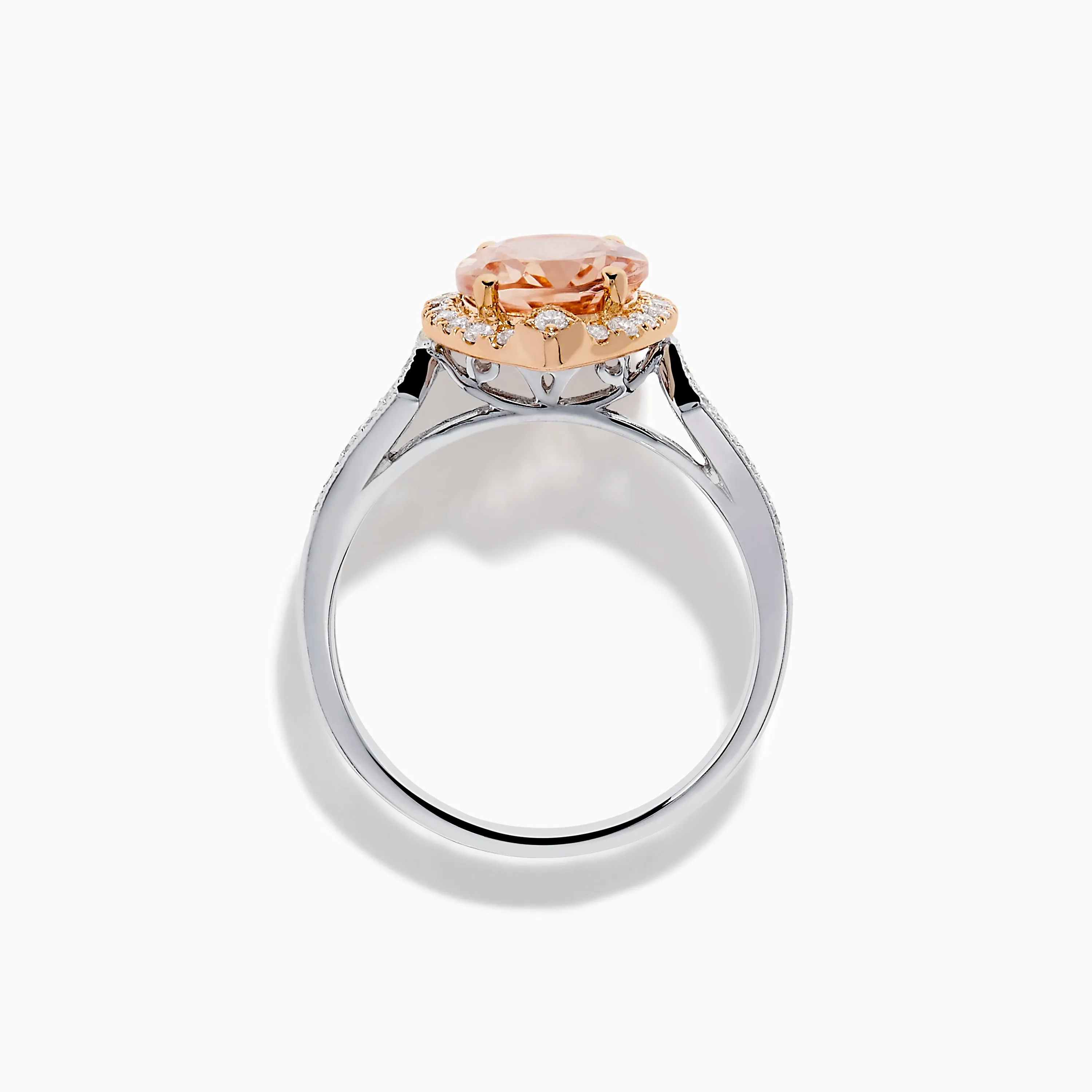 Blush 14K Two-Tone Gold Morganite and Diamond Ring sold by Effy product image thumbnail 3