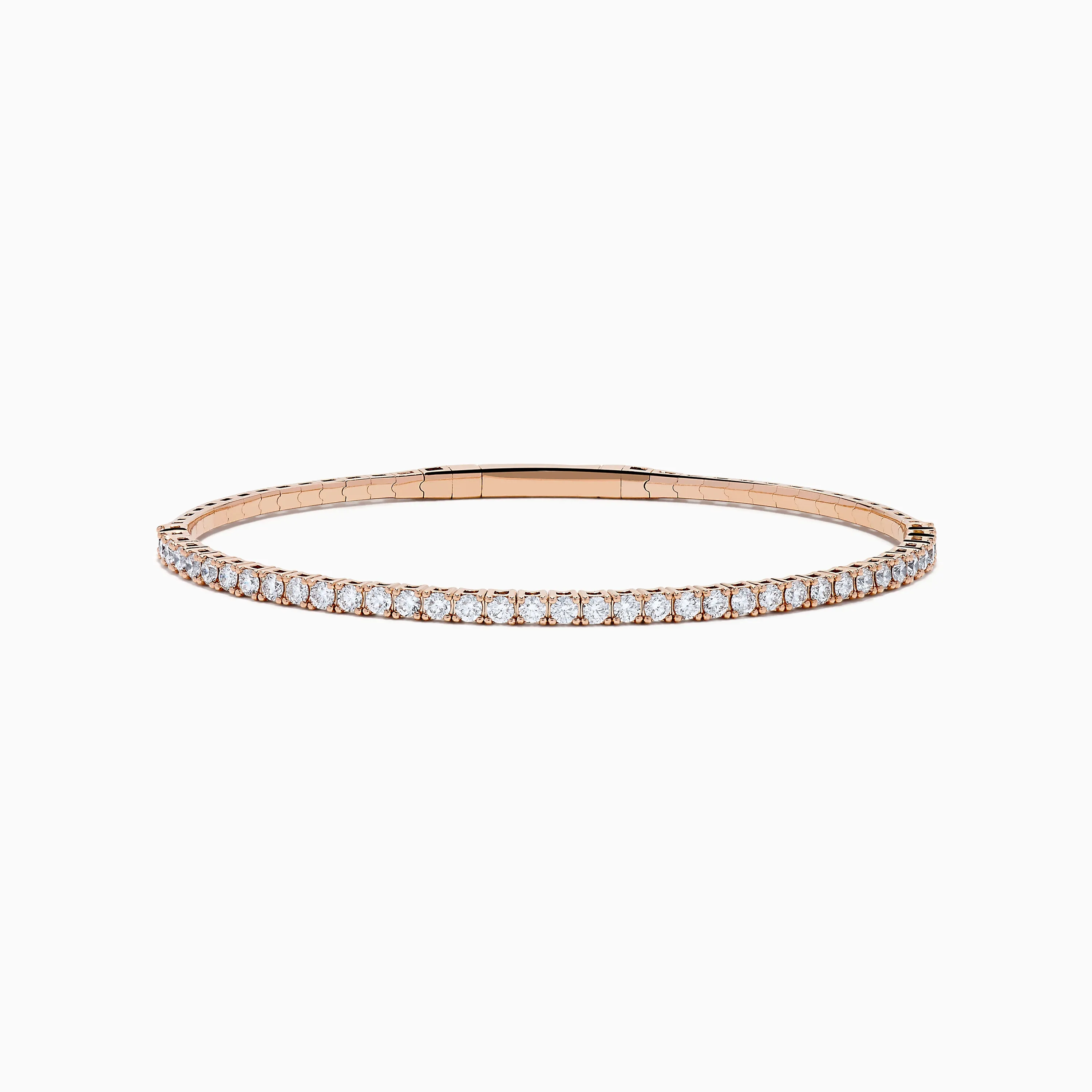 Pave Rose 14K Rose Gold Flexible Diamond Bangle sold by Effy