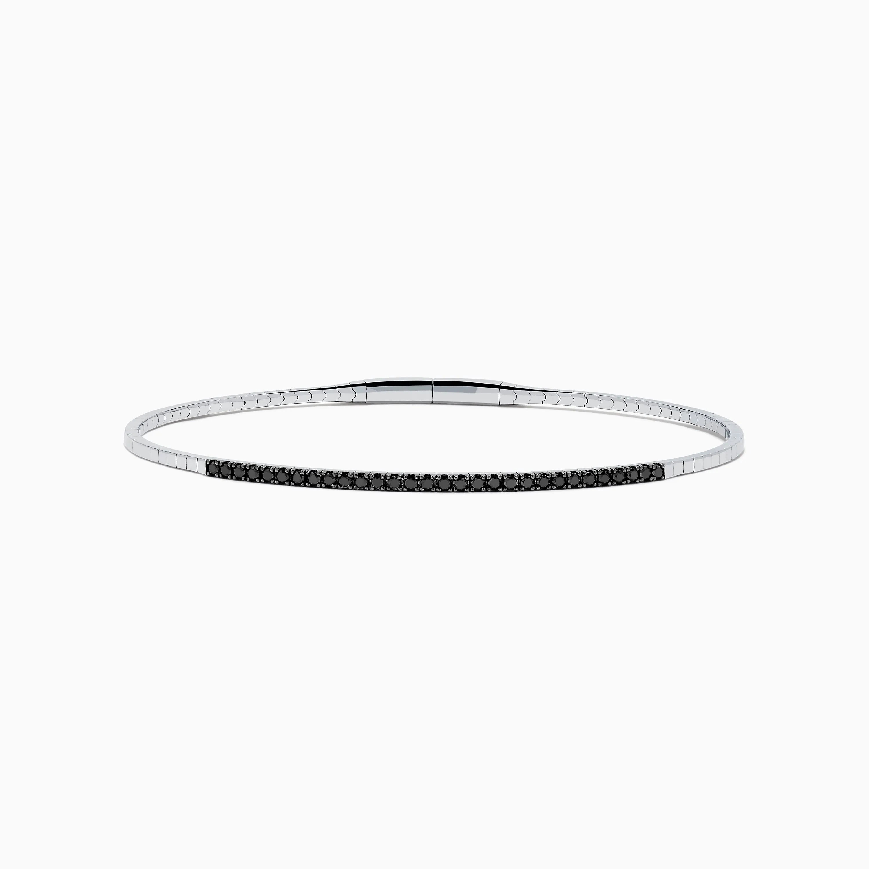 Caviar 14K White Gold Black Diamond Bangle sold by Effy