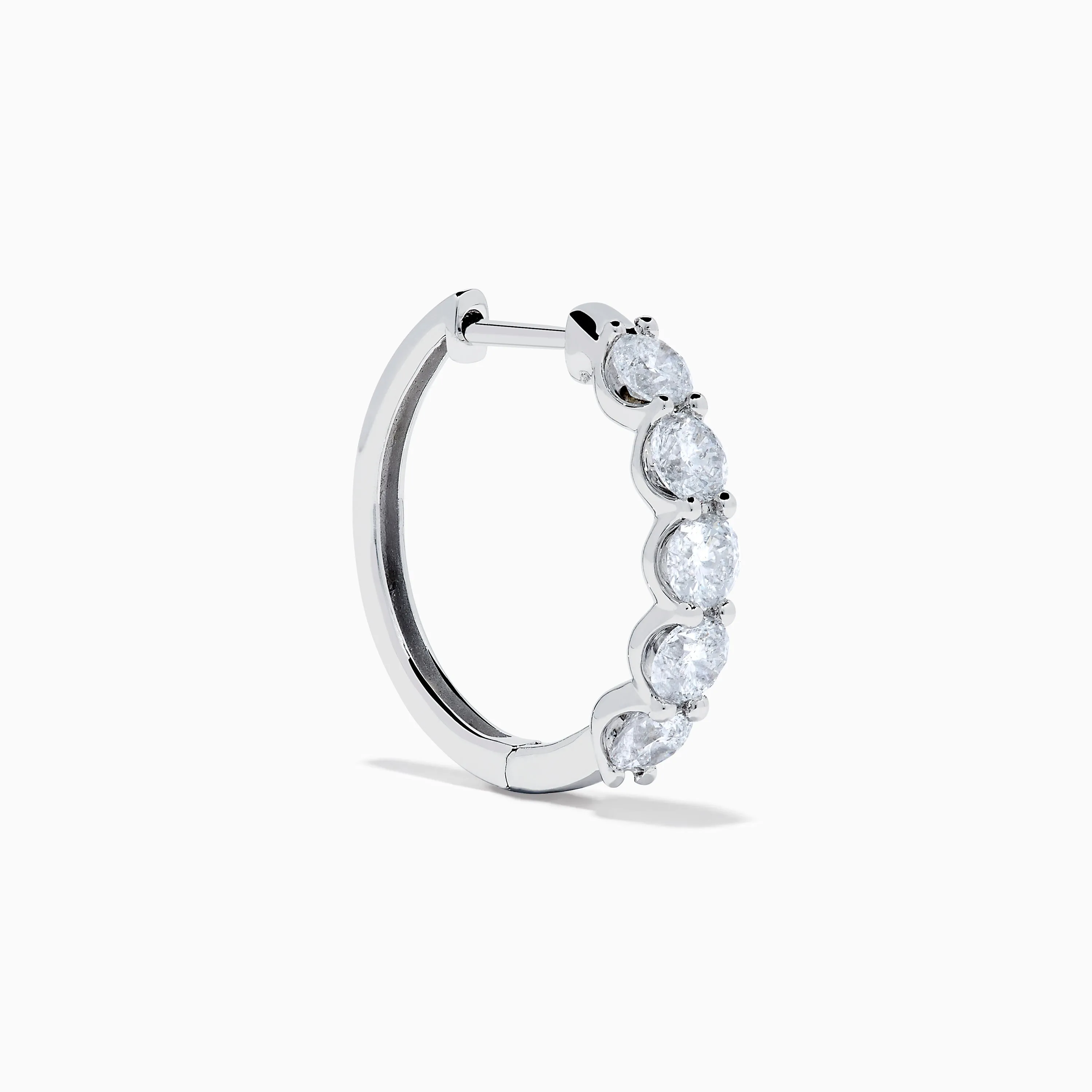 Classique 14K White Gold Diamond Hoop Earrings sold by Effy product image thumbnail 3