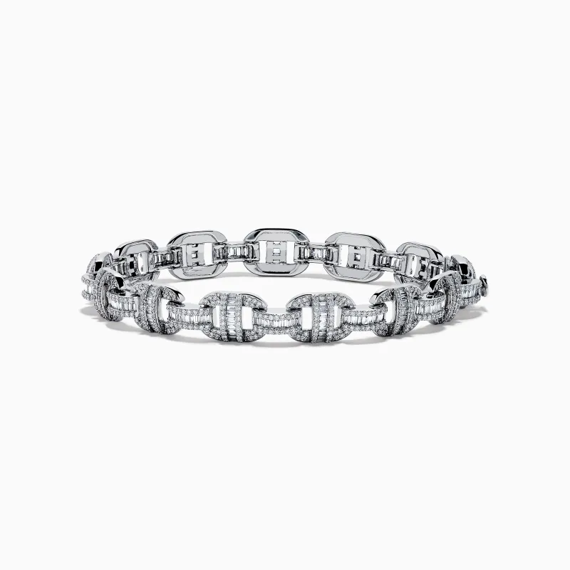 Classique 14K White Gold Diamond Chain Link Tennis Bracelet sold by Effy