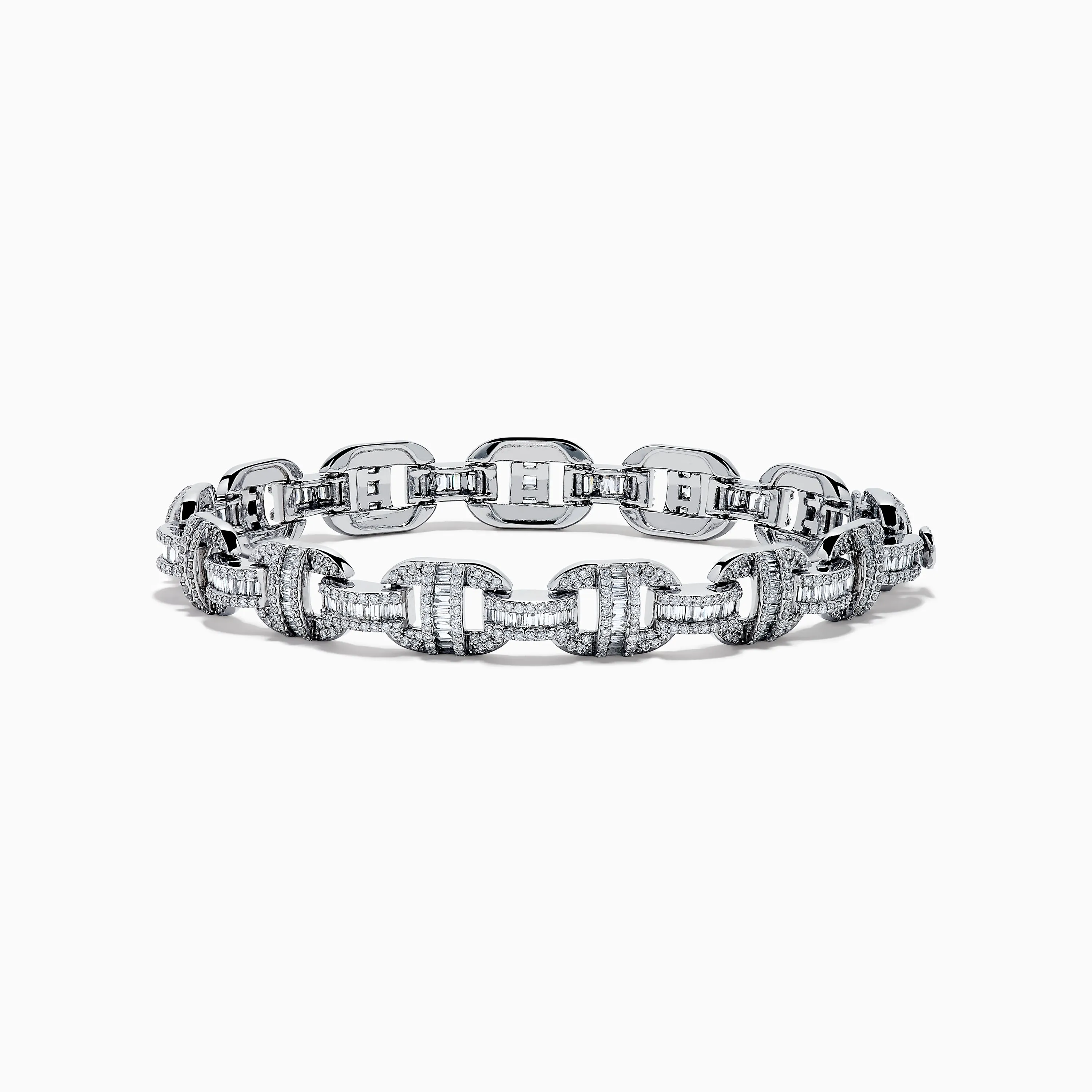 Classique 14K White Gold Diamond Chain Link Tennis Bracelet sold by Effy