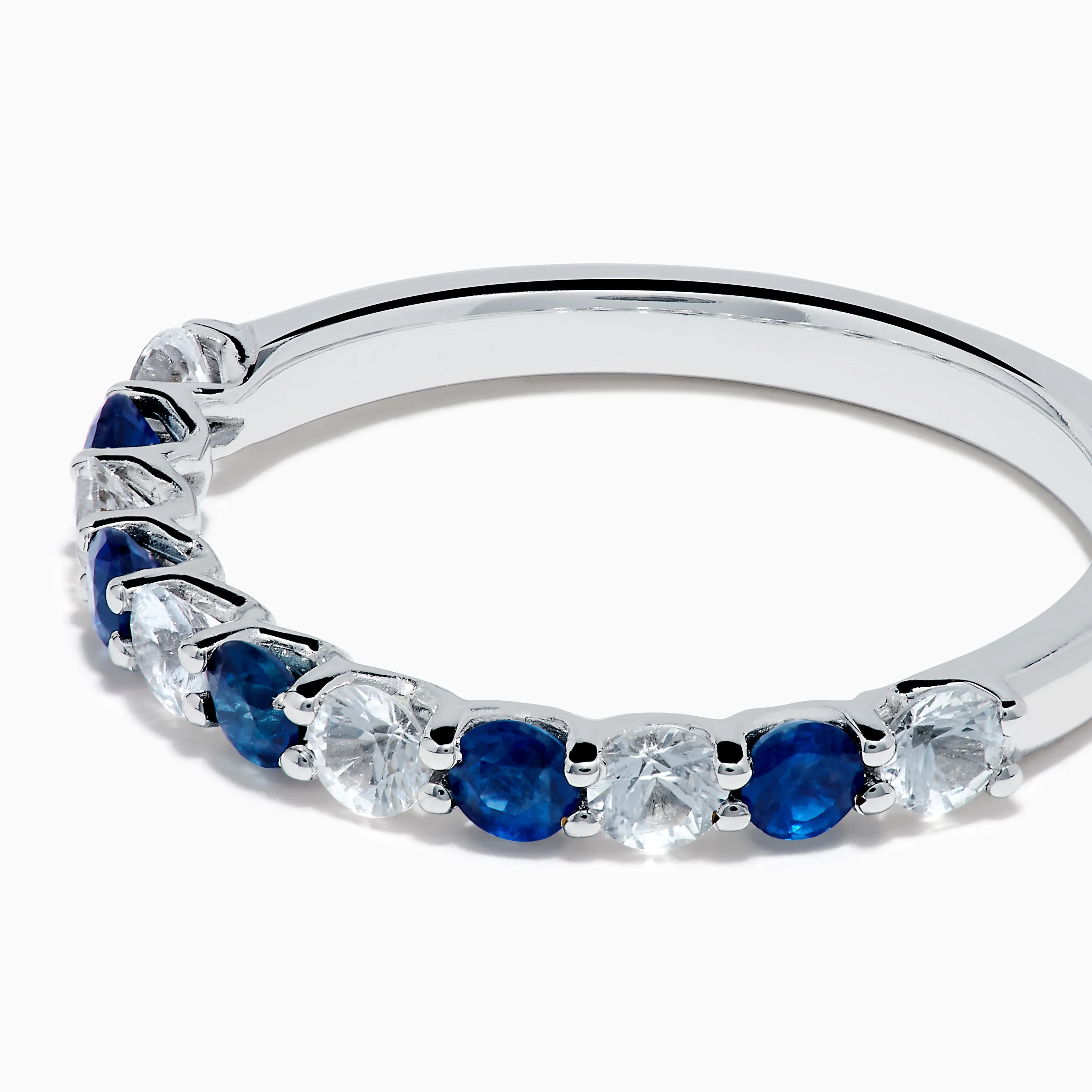 Royale Bleu 14K White Gold Blue and White Sapphire Band Ring sold by Effy product image thumbnail 2