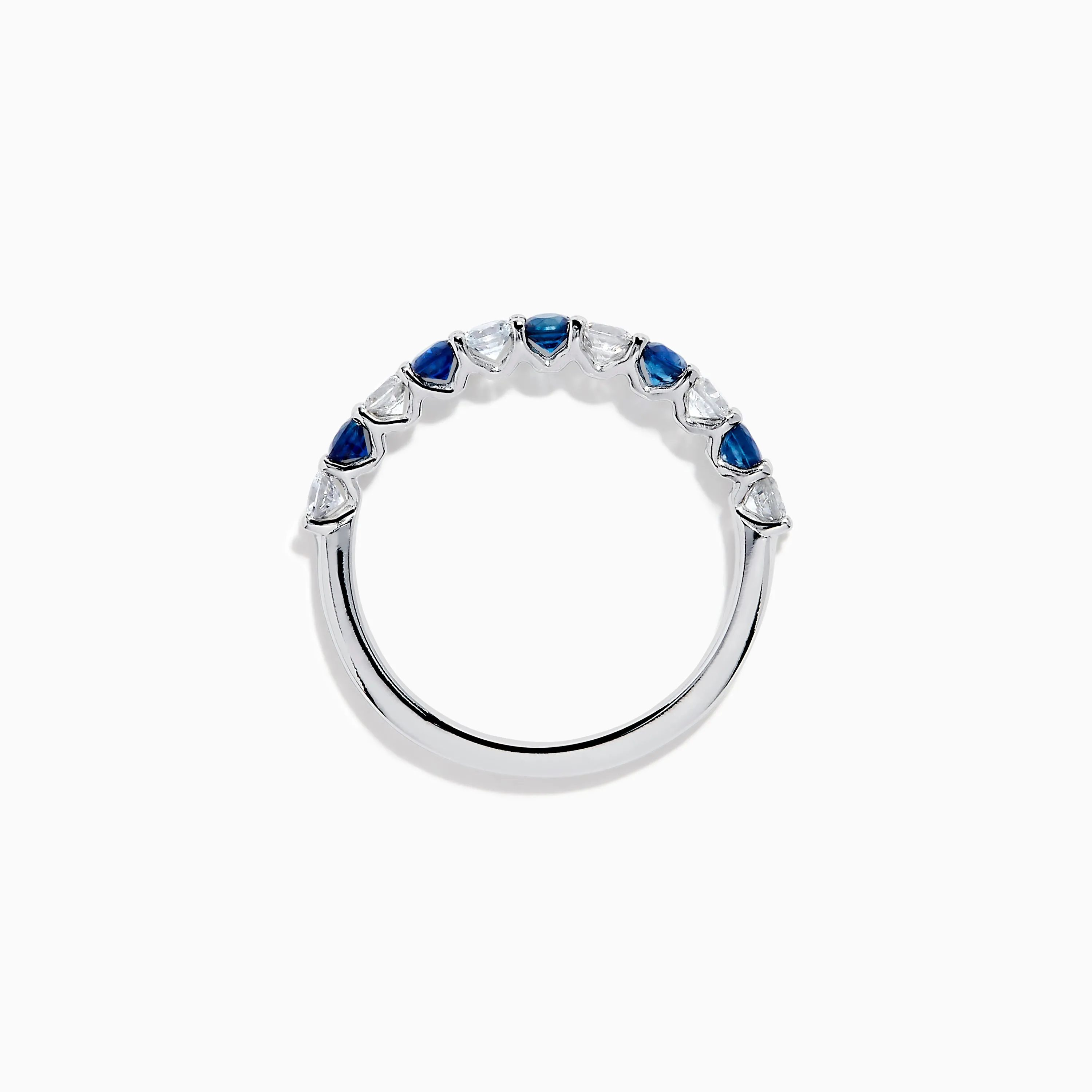 Royale Bleu 14K White Gold Blue and White Sapphire Band Ring sold by Effy product image thumbnail 3