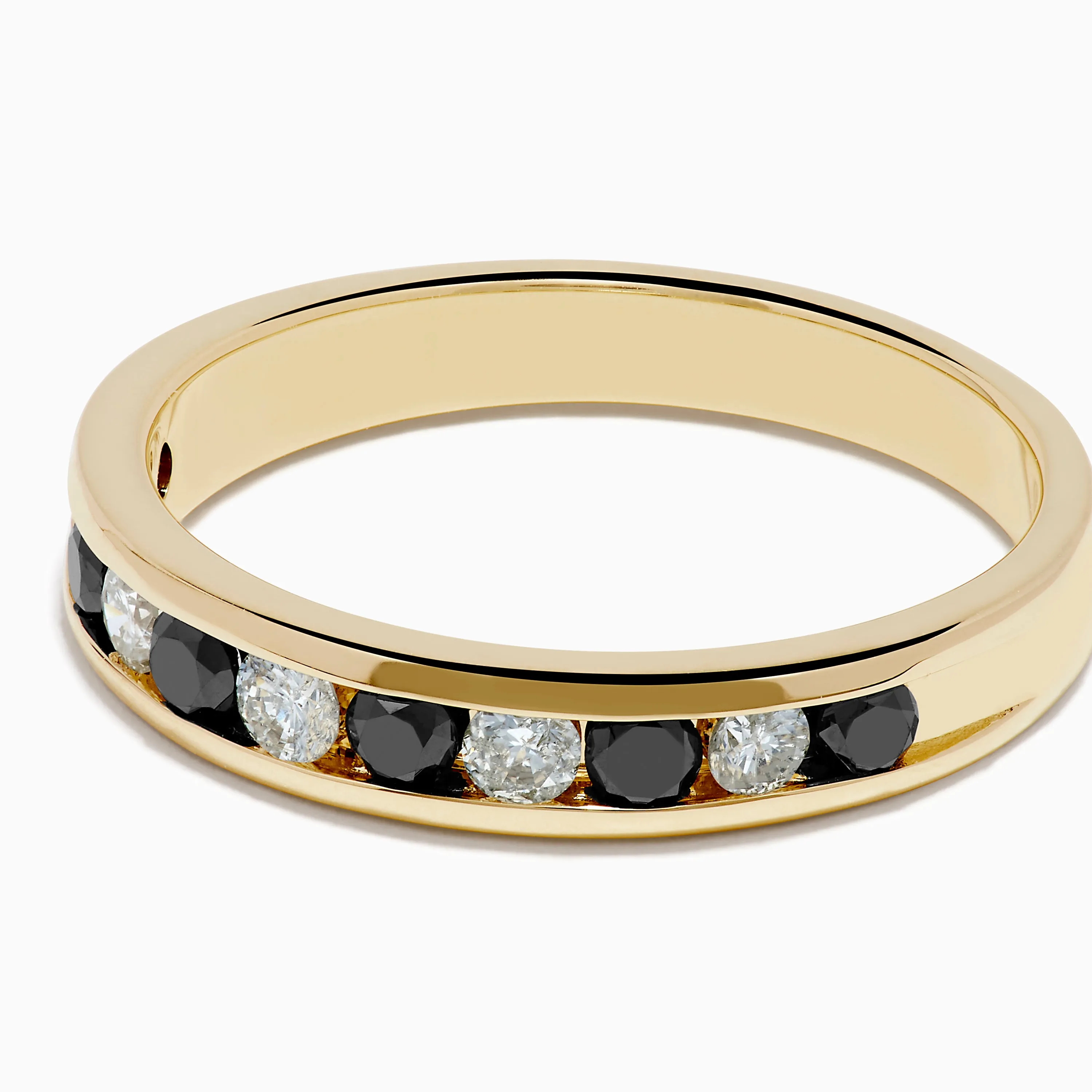 Caviar 14K Yellow Gold Black and White Diamond Band Ring sold by Effy product image thumbnail 2