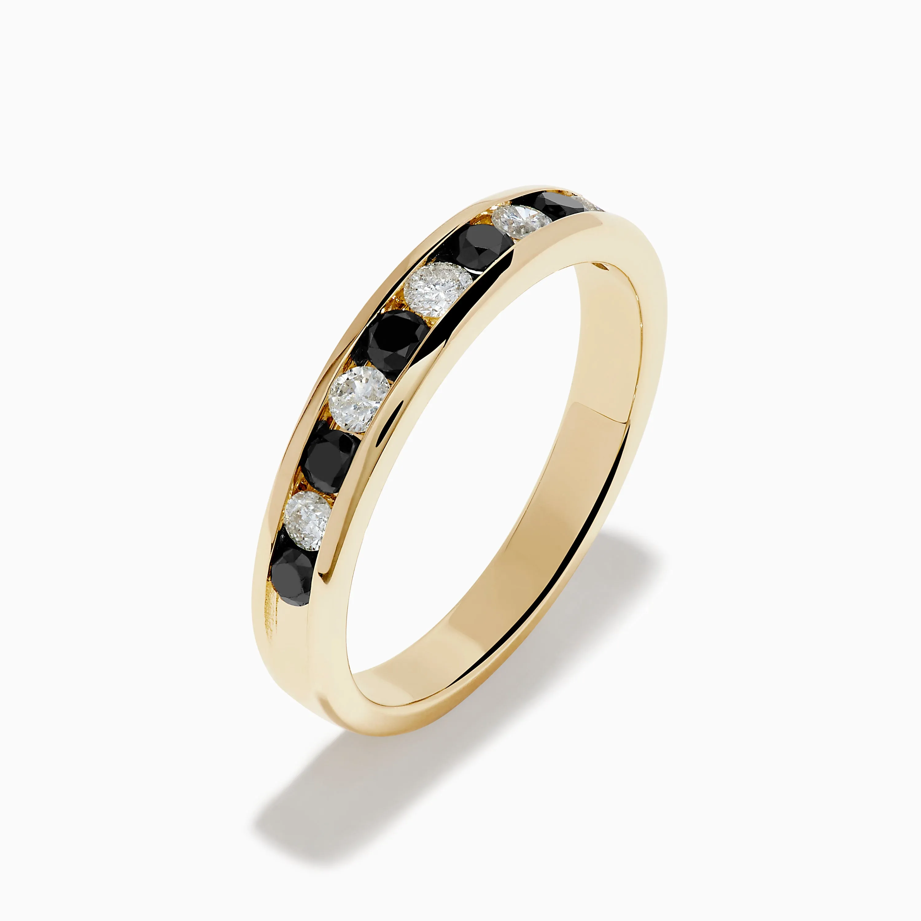 Caviar 14K Yellow Gold Black and White Diamond Band Ring sold by Effy product image thumbnail 4