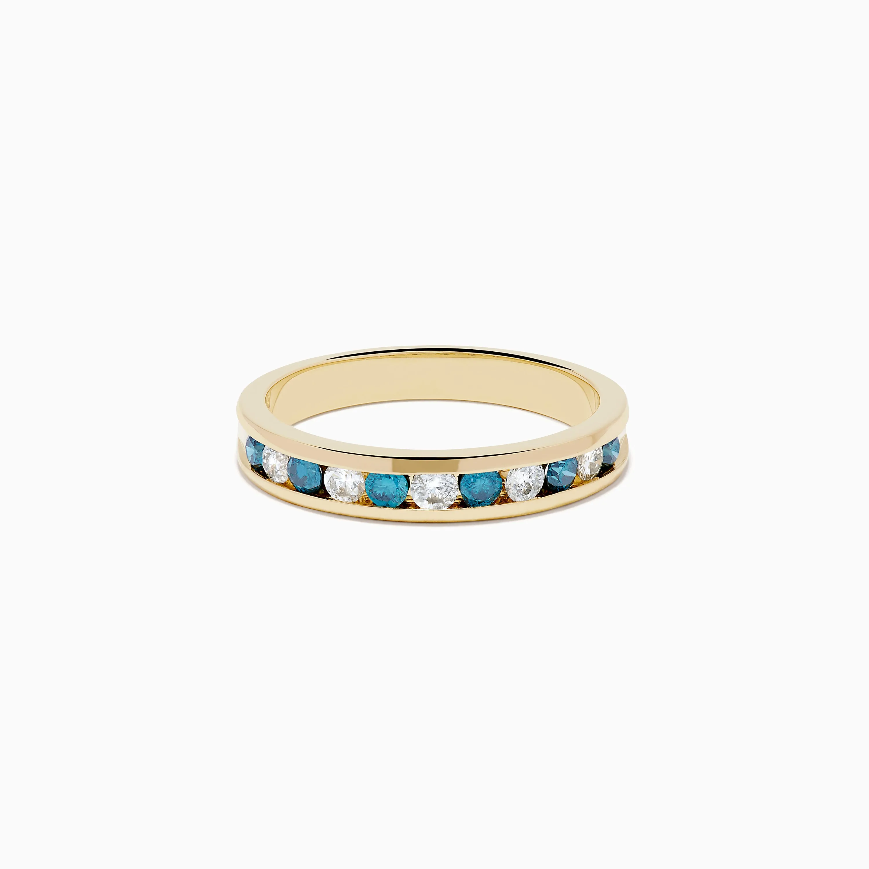 Bella Bleu 14K Yellow Gold White and Blue Diamond Ring sold by Effy