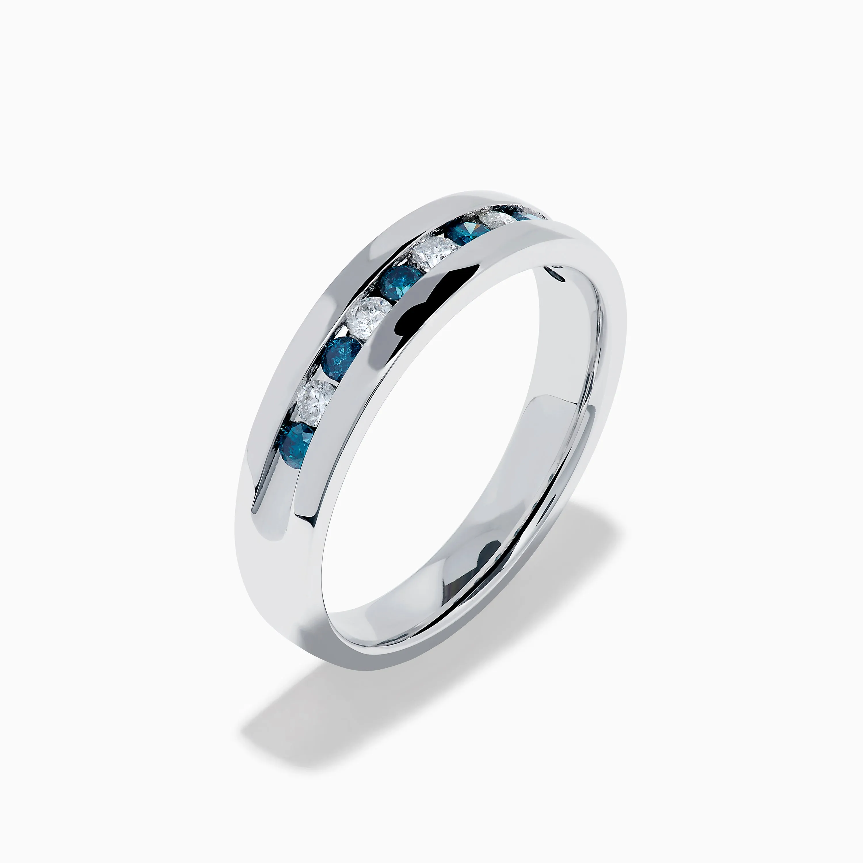 Men's Bella Bleu 14K White Gold White and Blue Diamond Ring sold by Effy product image thumbnail 4
