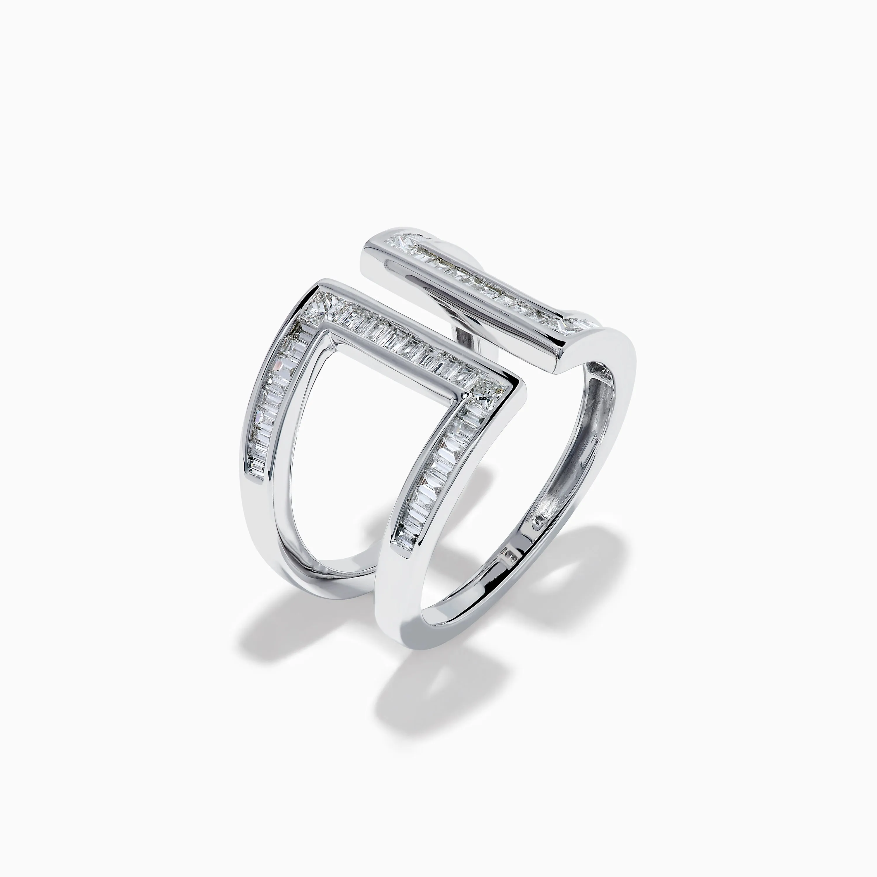 Classique 14K White Gold Diamond Open Shank Ring sold by Effy product image thumbnail 4