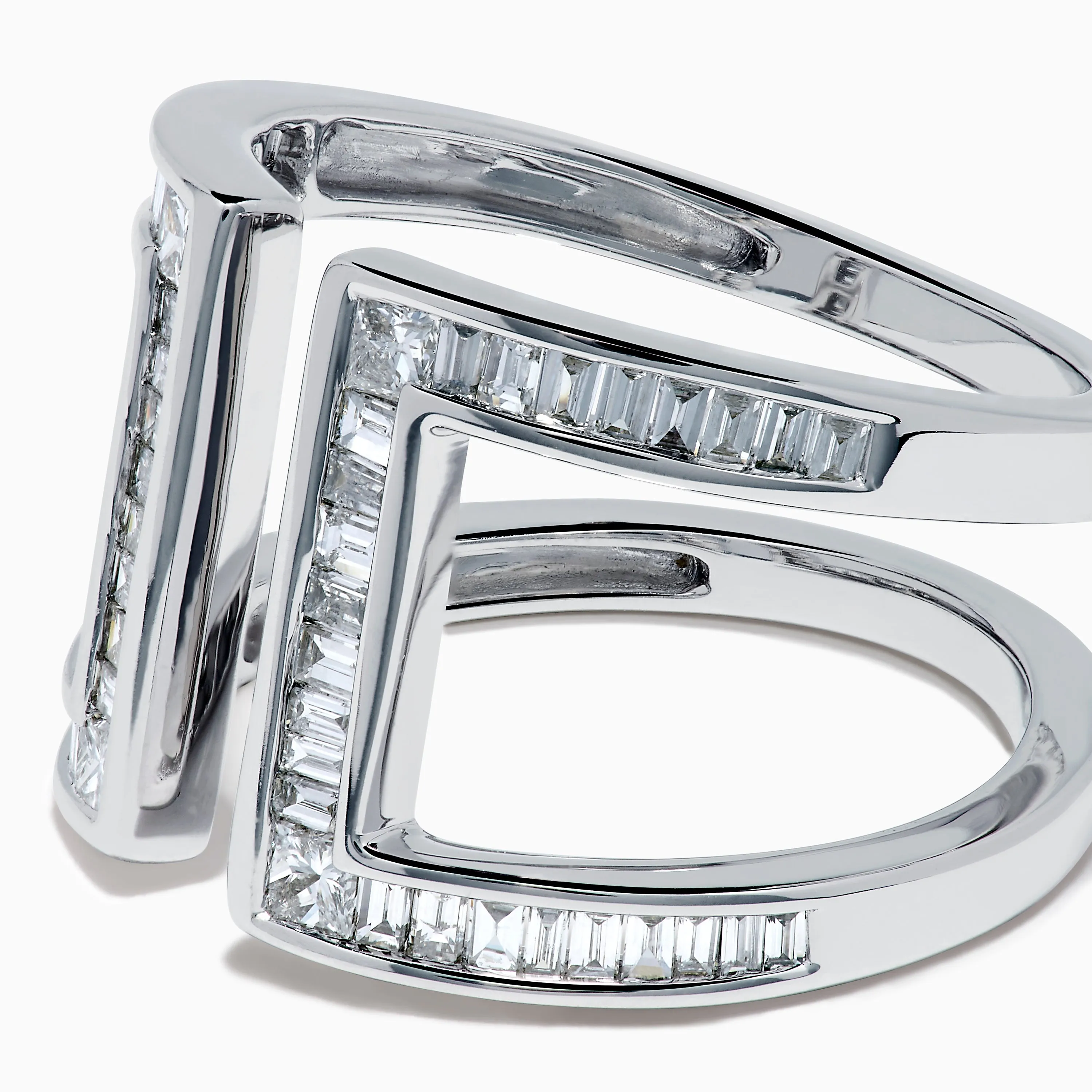 Classique 14K White Gold Diamond Open Shank Ring sold by Effy product image thumbnail 2