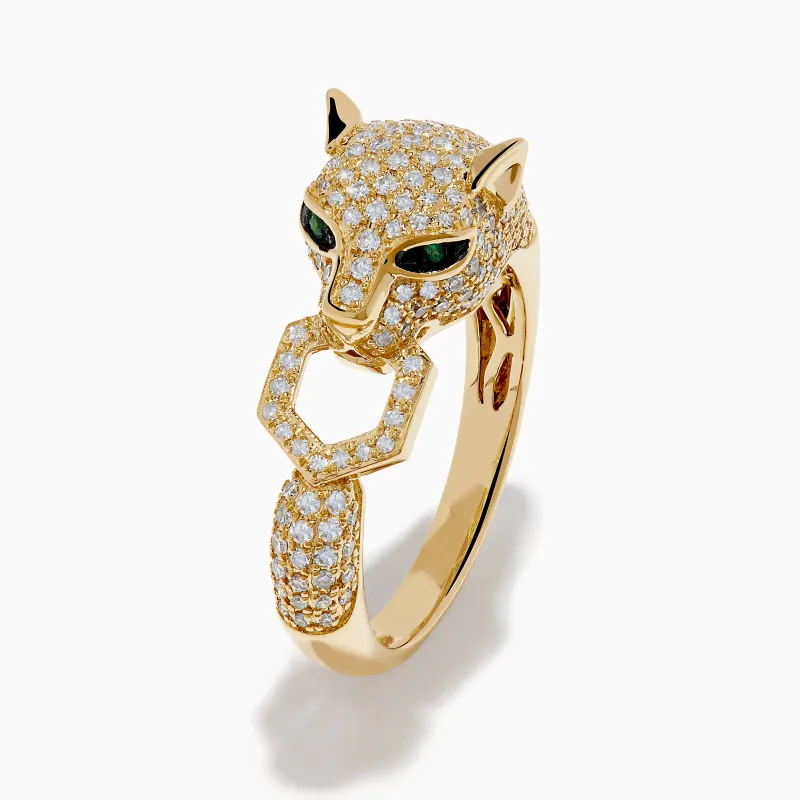 Signature Brasilica 14K Yellow Gold Emerald and Diamond Ring sold by Effy