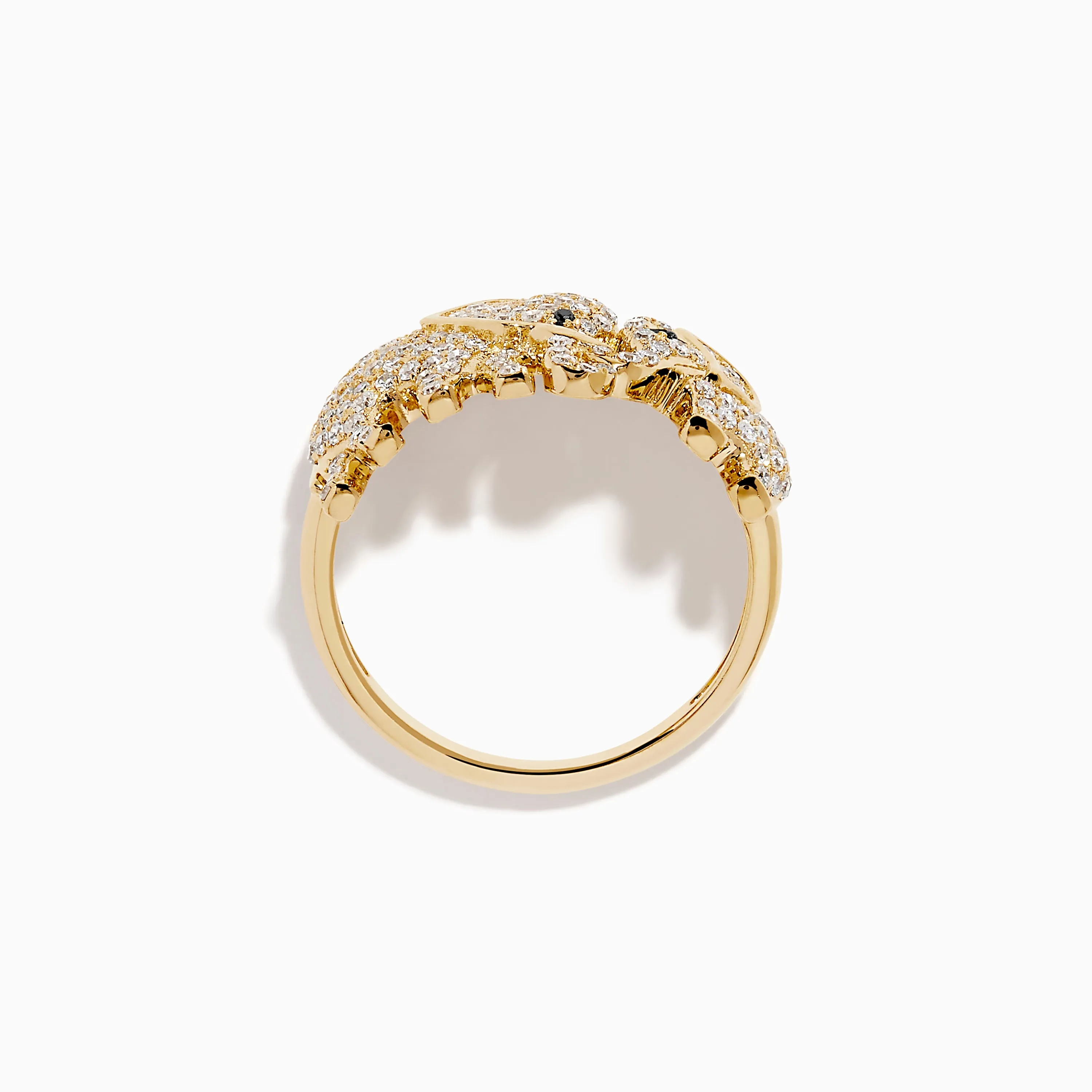 Safari 14K Yellow Gold White and Black Diamond Elephant Ring sold by Effy product image thumbnail 3