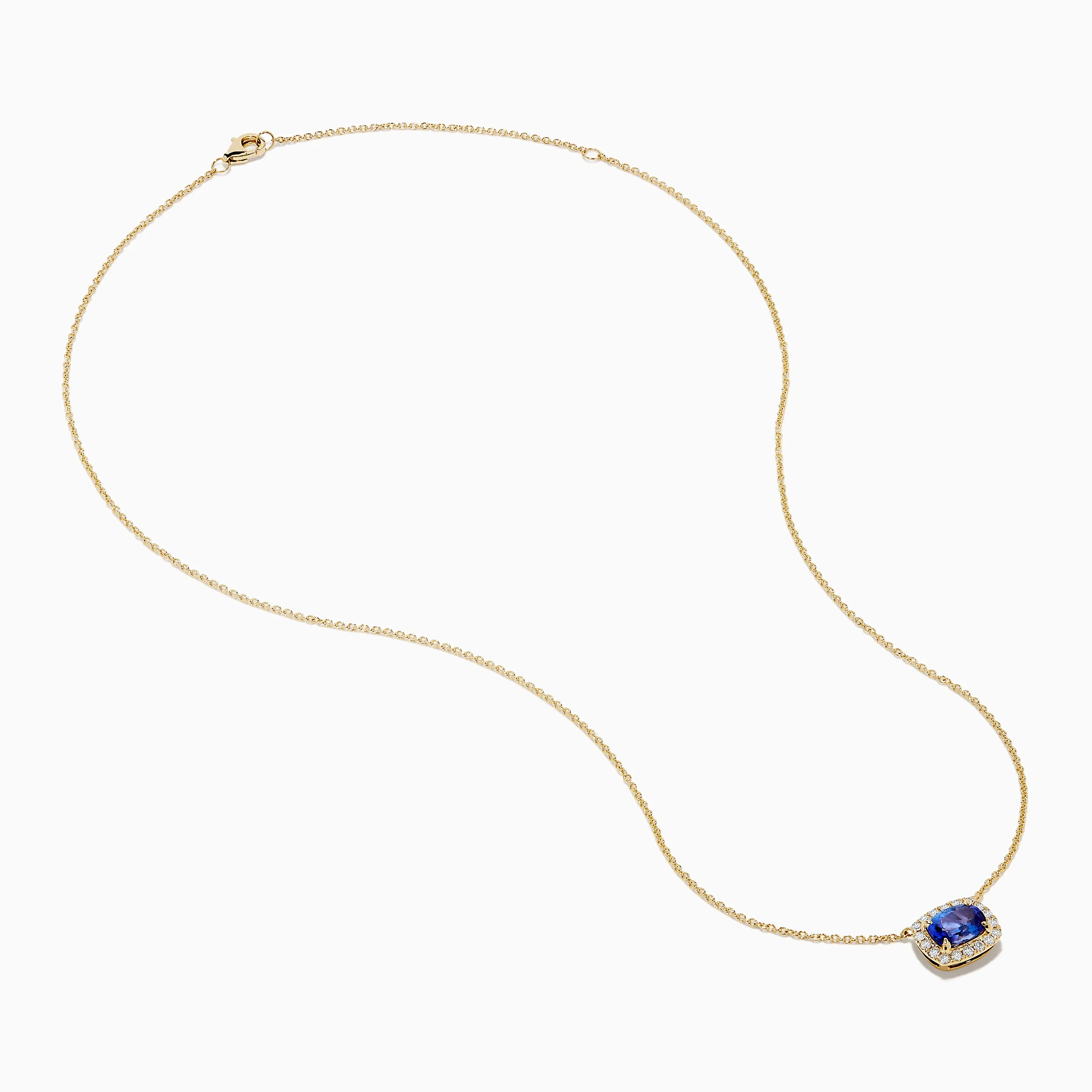 Nahla 14K White Gold Tanzanite and Diamond Halo Necklace sold by Effy product image thumbnail 2