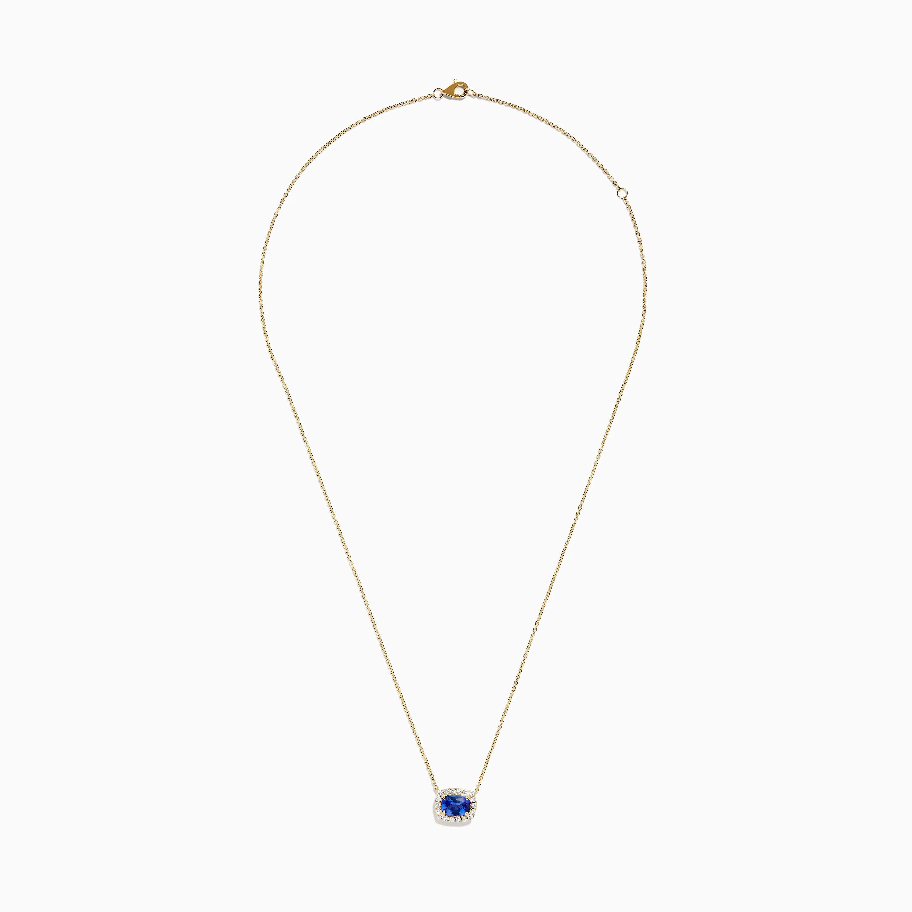 Nahla 14K White Gold Tanzanite and Diamond Halo Necklace sold by Effy product image thumbnail 3