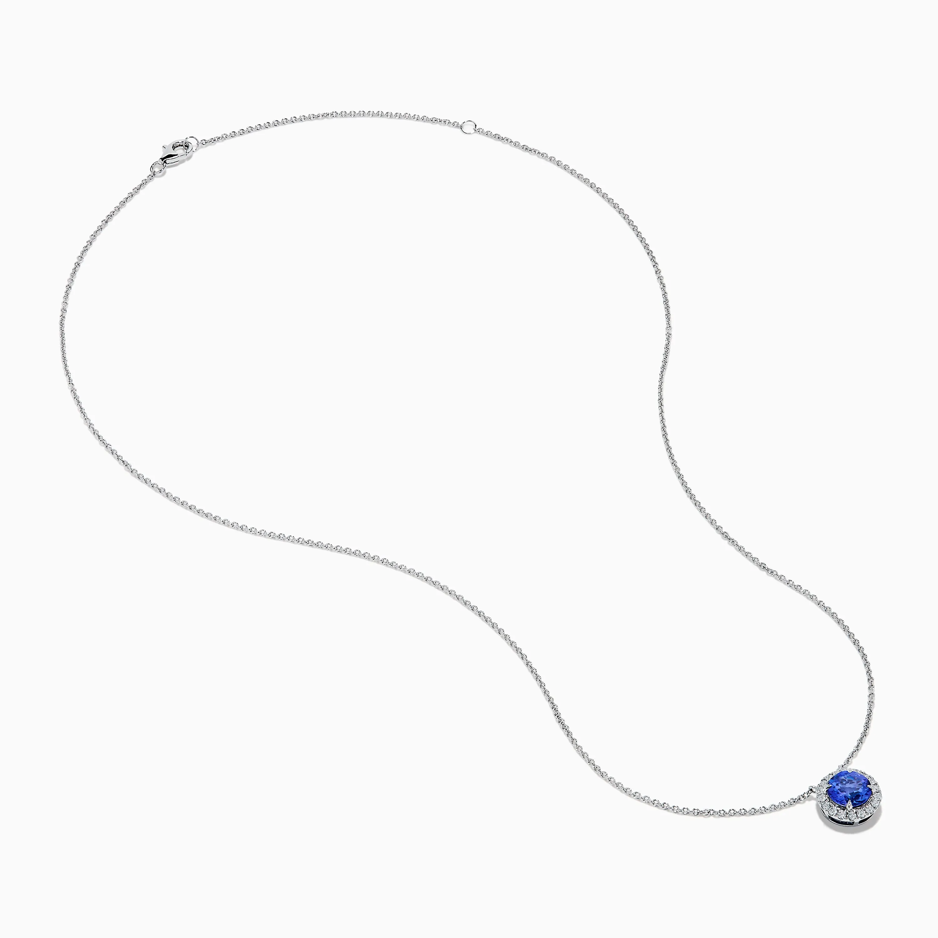 Nahla 14K White Gold Tanzanite and Diamond Halo Necklace sold by Effy product image thumbnail 2