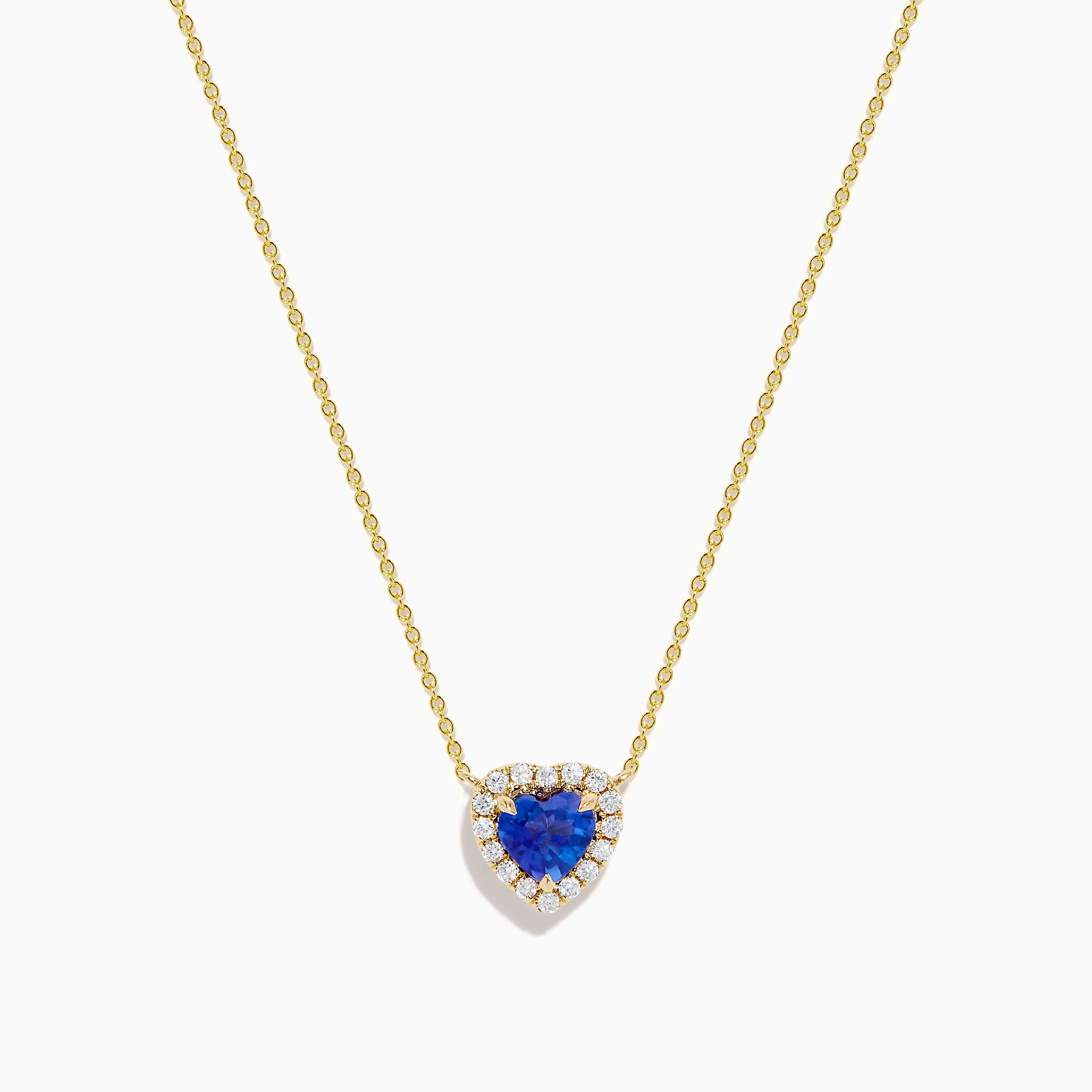 Nahla 14K Yellow Gold Heart Tanzanite and Diamond Necklace sold by Effy