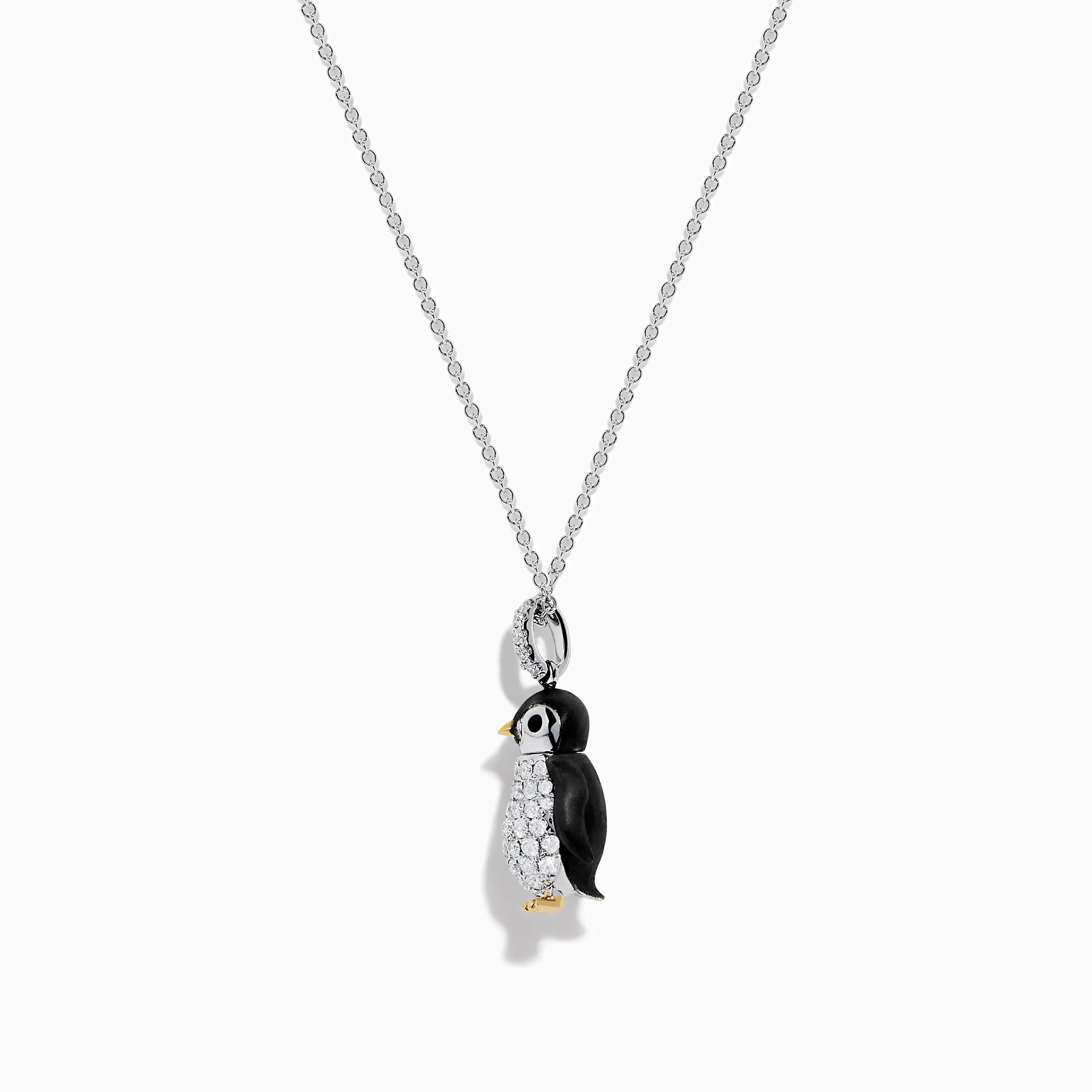 Seaside 14K Two Tone Gold Diamond Penguin Pendant sold by Effy product image thumbnail 3