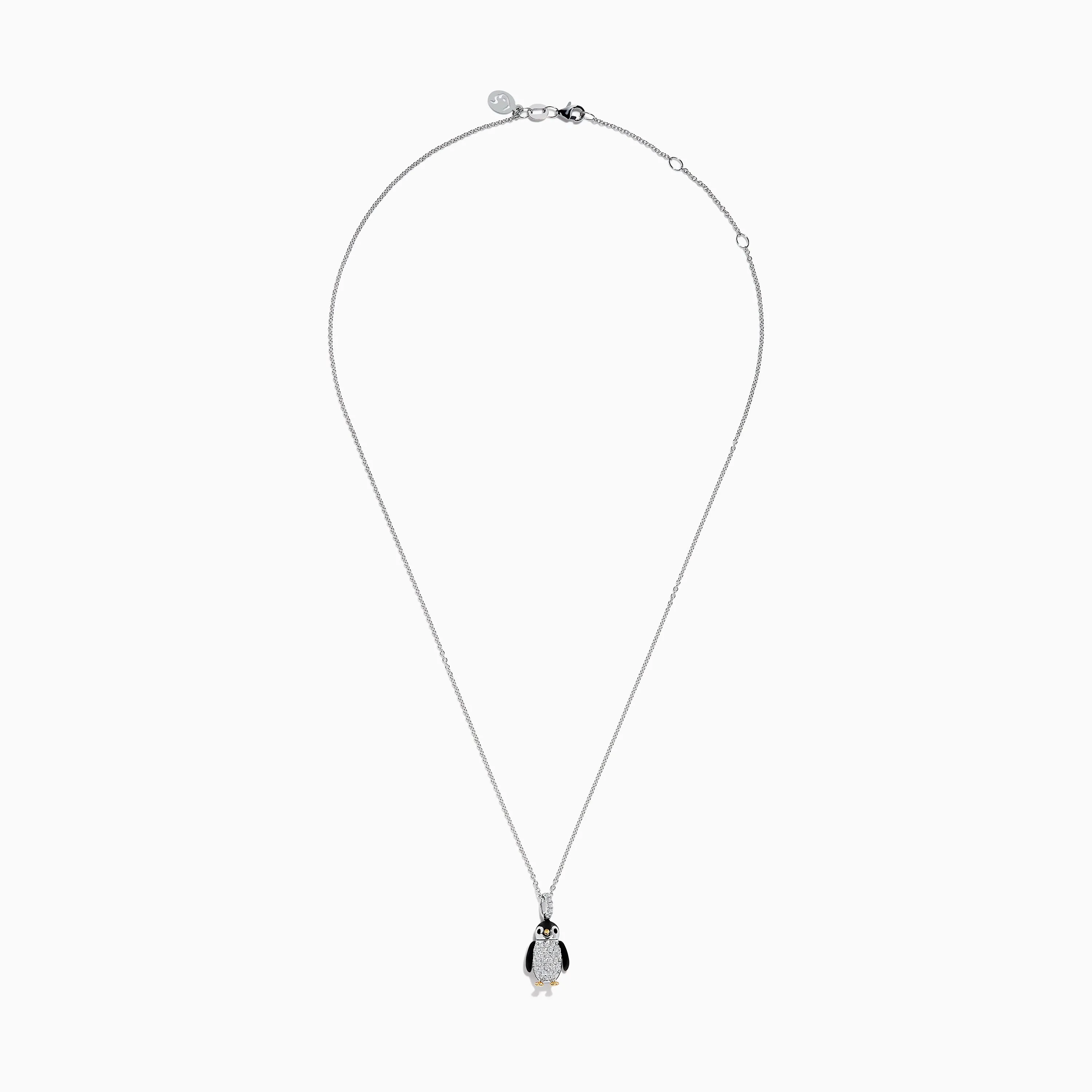 Seaside 14K Two Tone Gold Diamond Penguin Pendant sold by Effy product image thumbnail 4