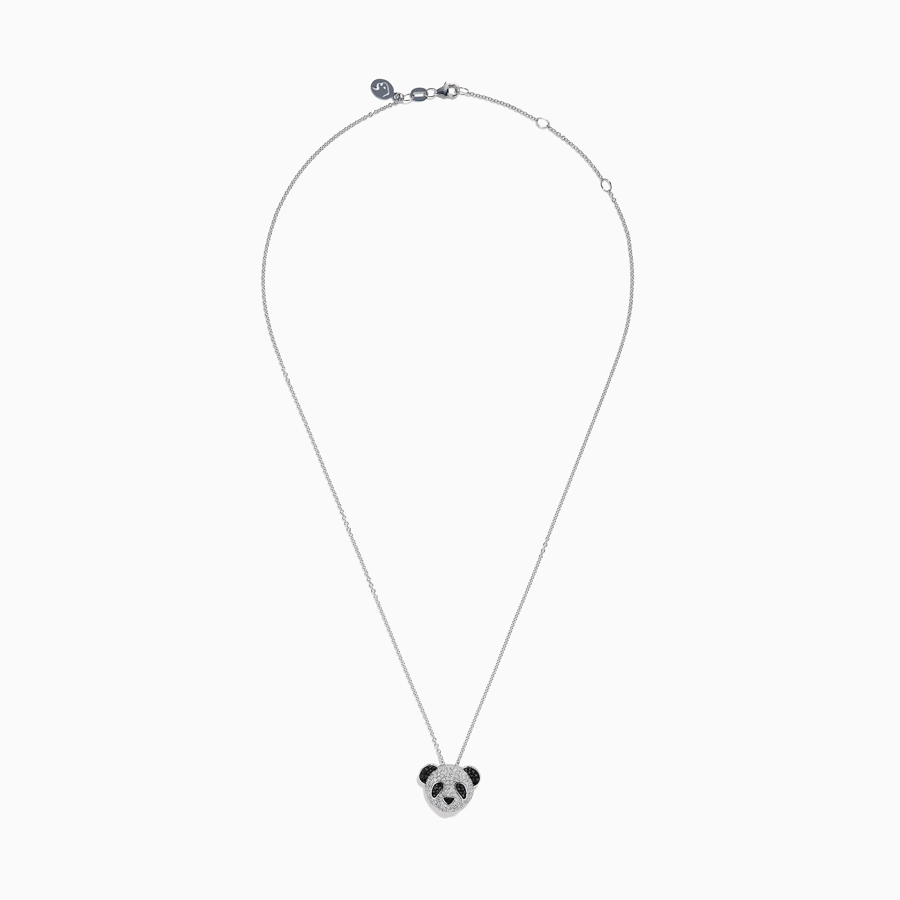 Safari 14K White Gold Black and White Diamond Panda Pendant sold by Effy product image thumbnail 3