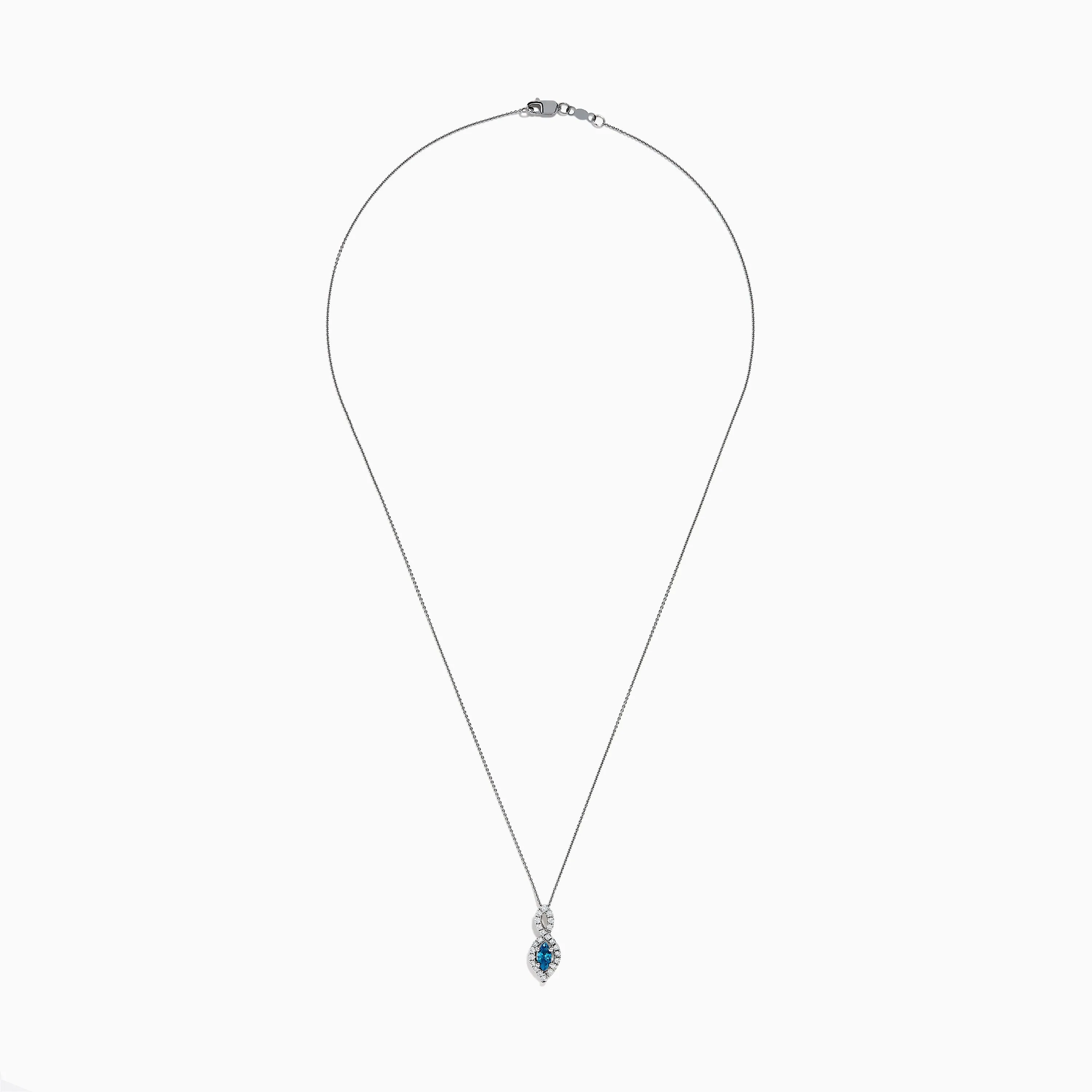 Bella Bleu 14K Rose Gold Blue and White Diamond Pendant sold by Effy product image thumbnail 3