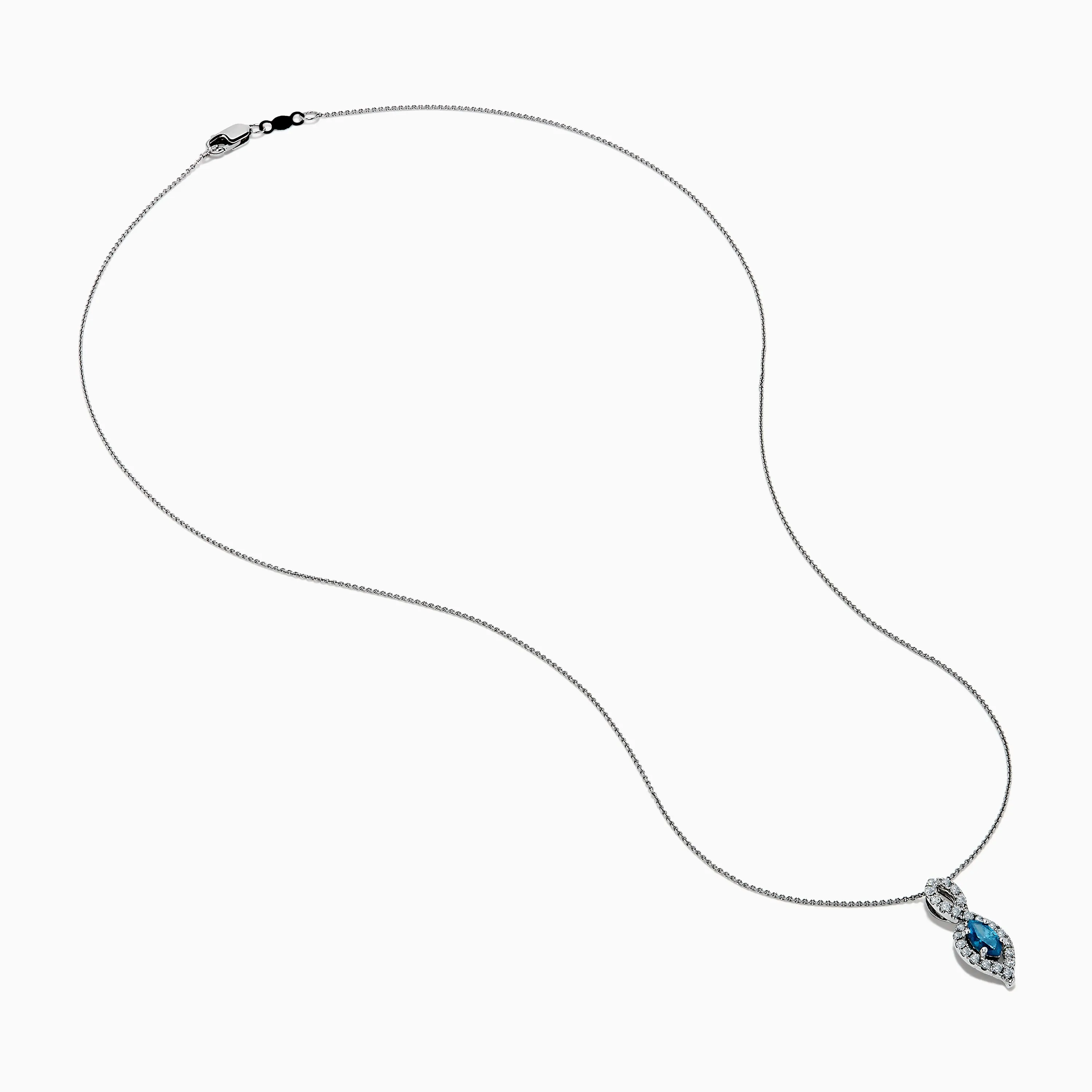 Bella Bleu 14K Rose Gold Blue and White Diamond Pendant sold by Effy product image thumbnail 2