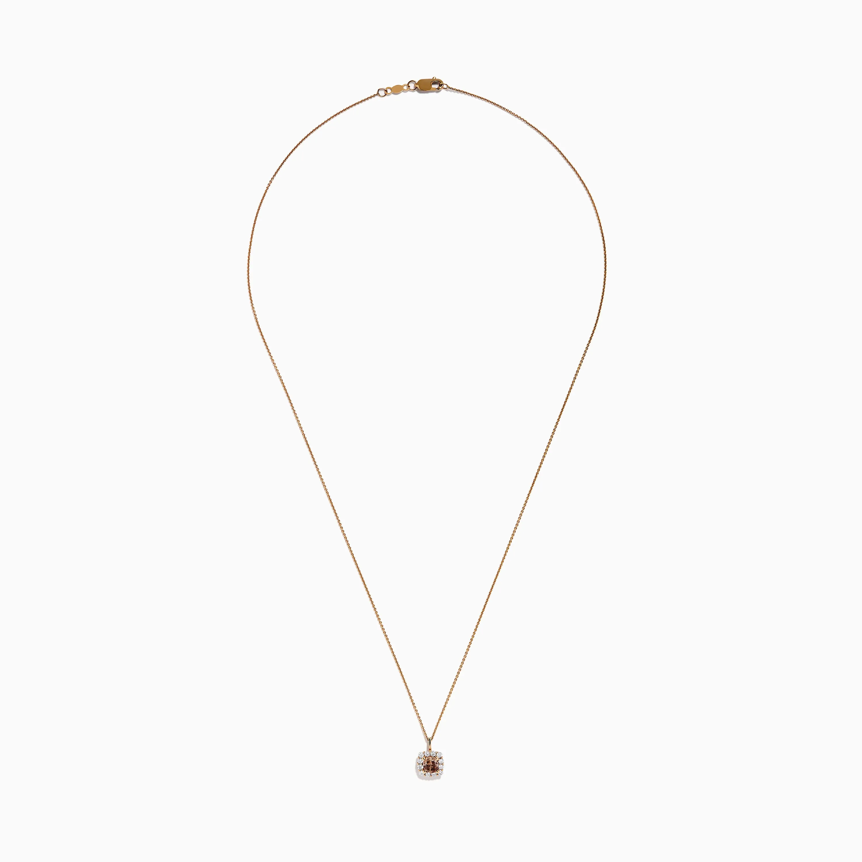 Espresso 14K Rose Gold Brown and White Diamond Pendant sold by Effy product image thumbnail 3