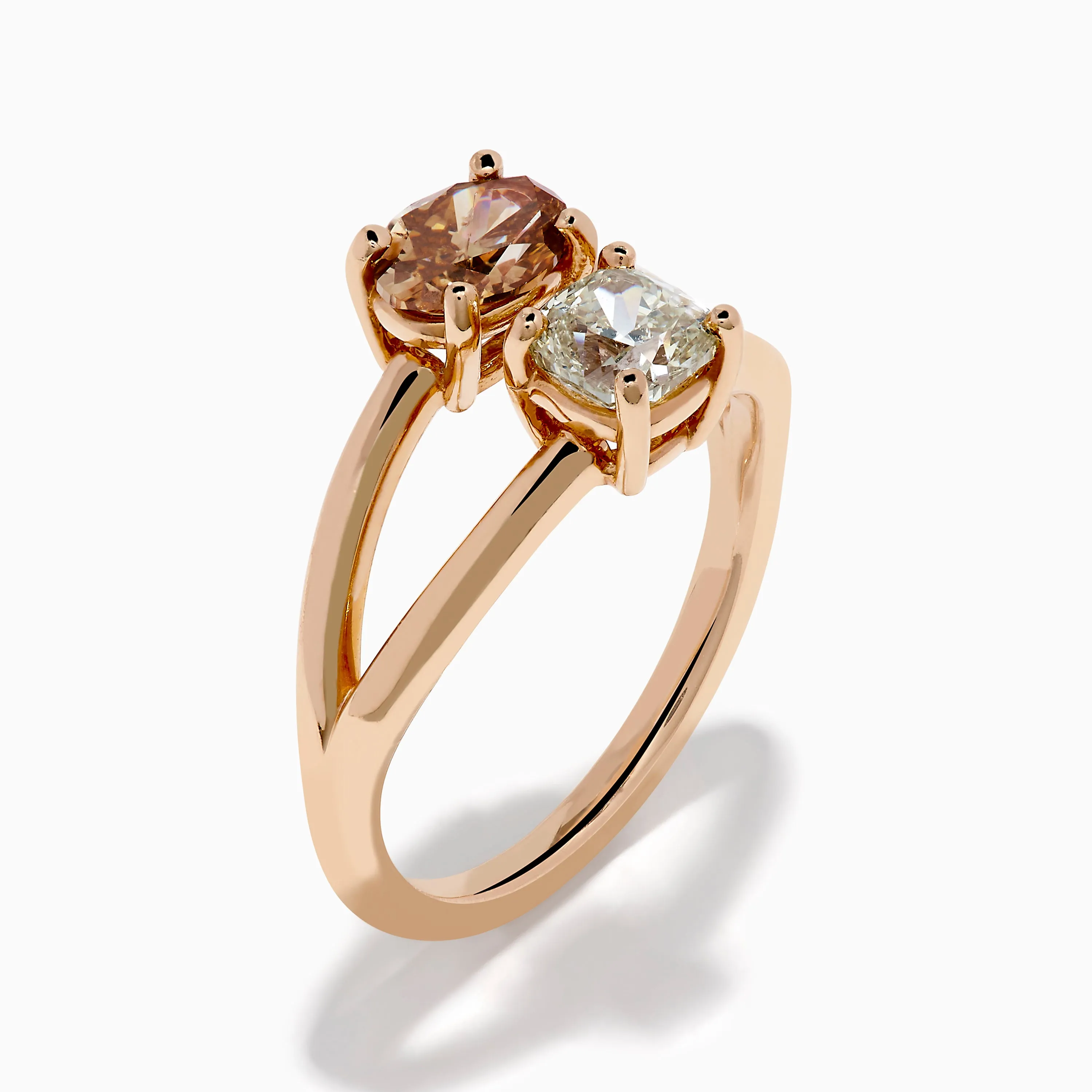 Espresso 14K Rose Gold Brown and White Diamond Ring sold by Effy product image thumbnail 4
