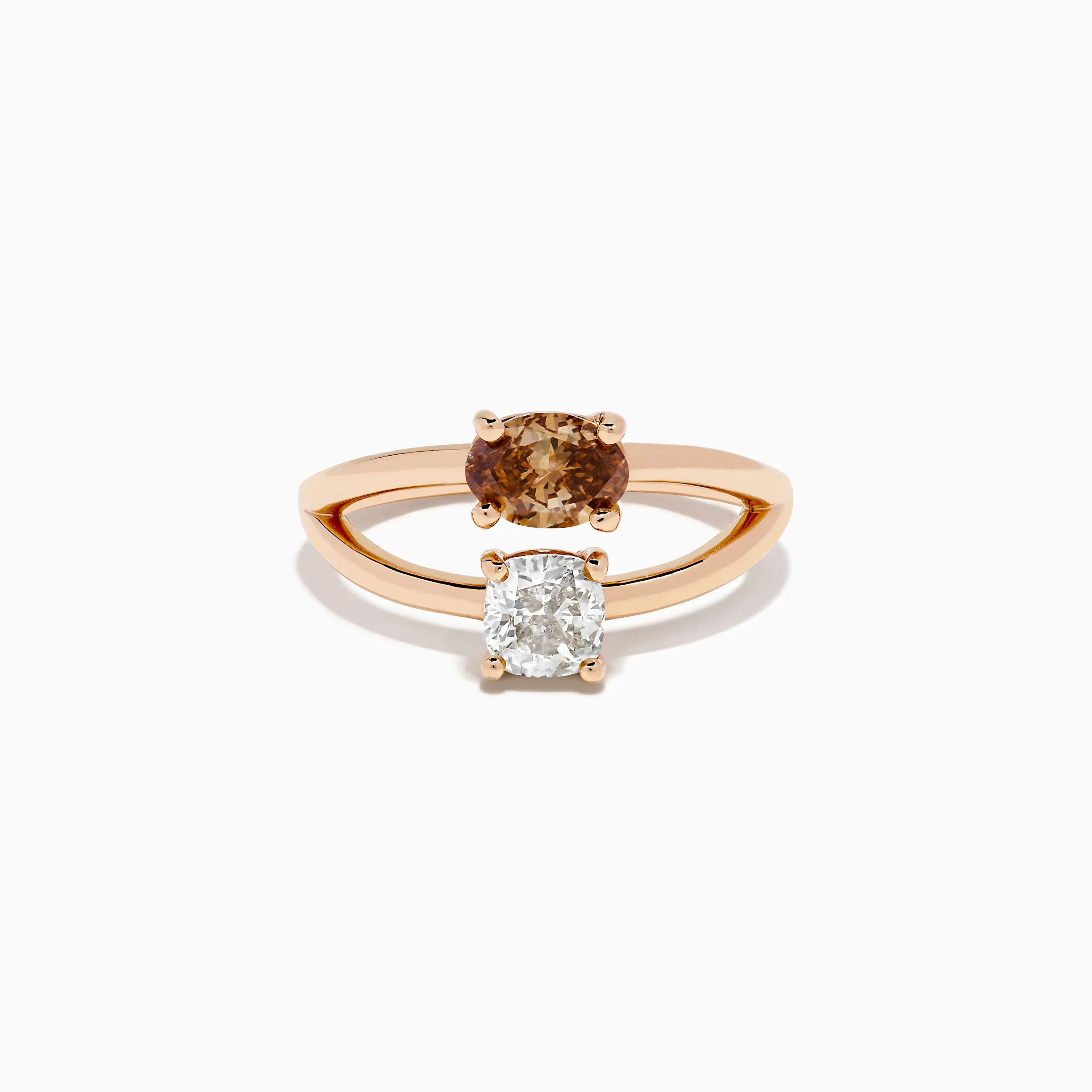 Espresso 14K Rose Gold Brown and White Diamond Ring sold by Effy