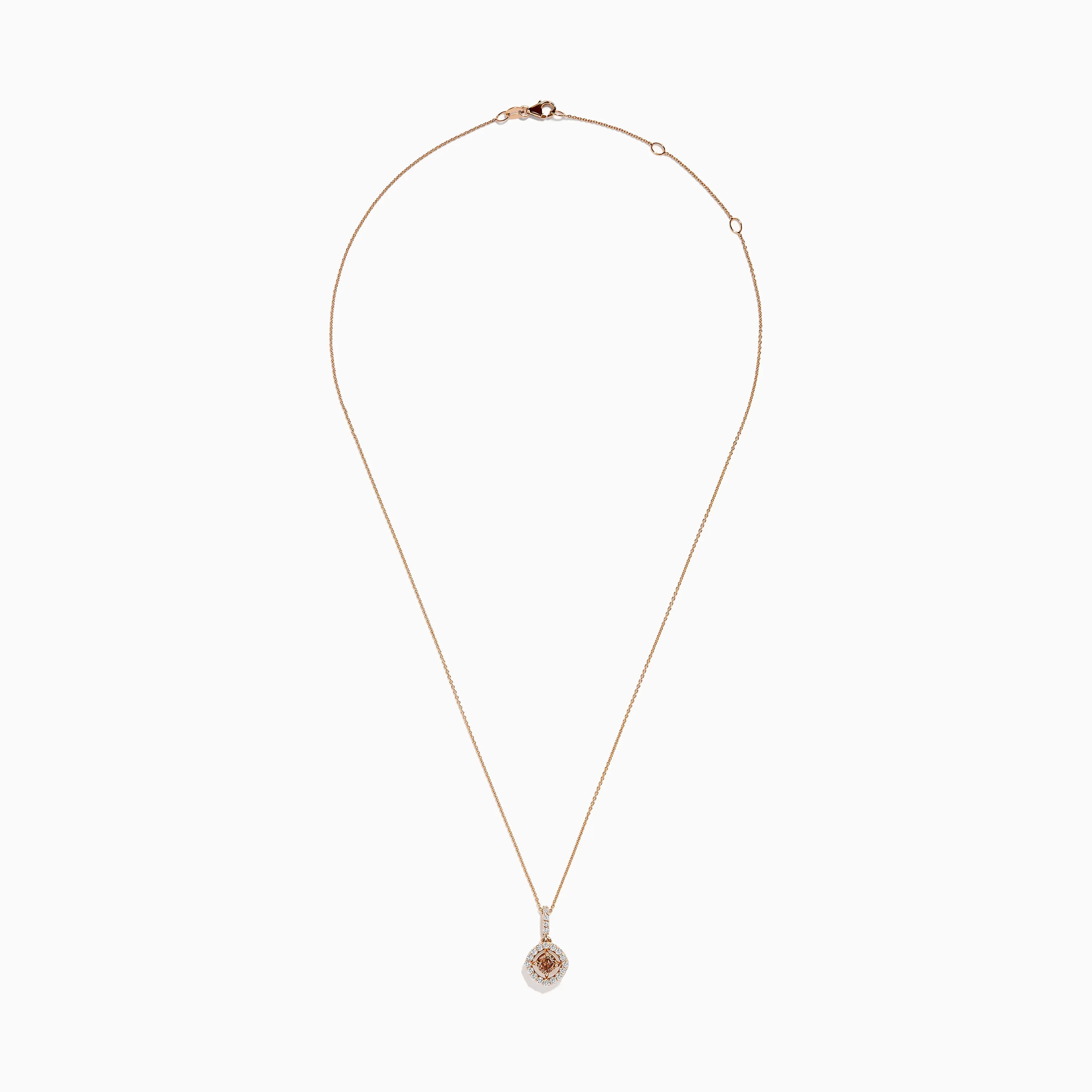 Espresso 14K Rose Gold Brown and White Diamond Pendant sold by Effy product image thumbnail 3