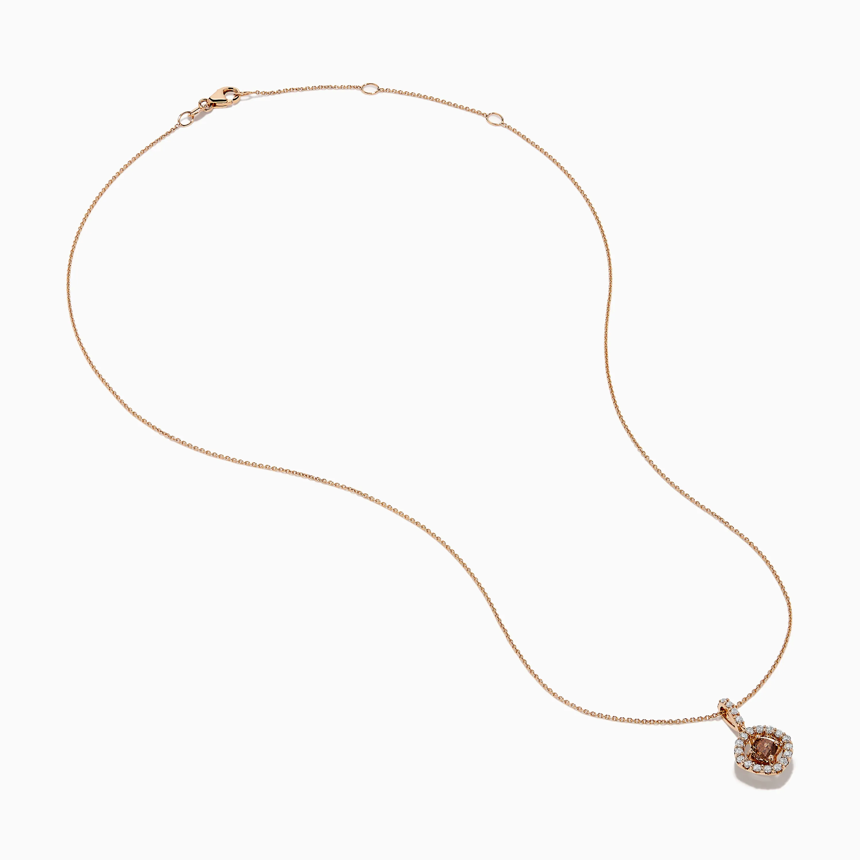 Espresso 14K Rose Gold Brown and White Diamond Pendant sold by Effy product image thumbnail 2