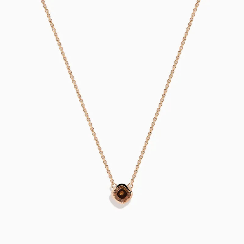 Espresso 14K Rose Gold Brown Diamond Necklace sold by Effy
