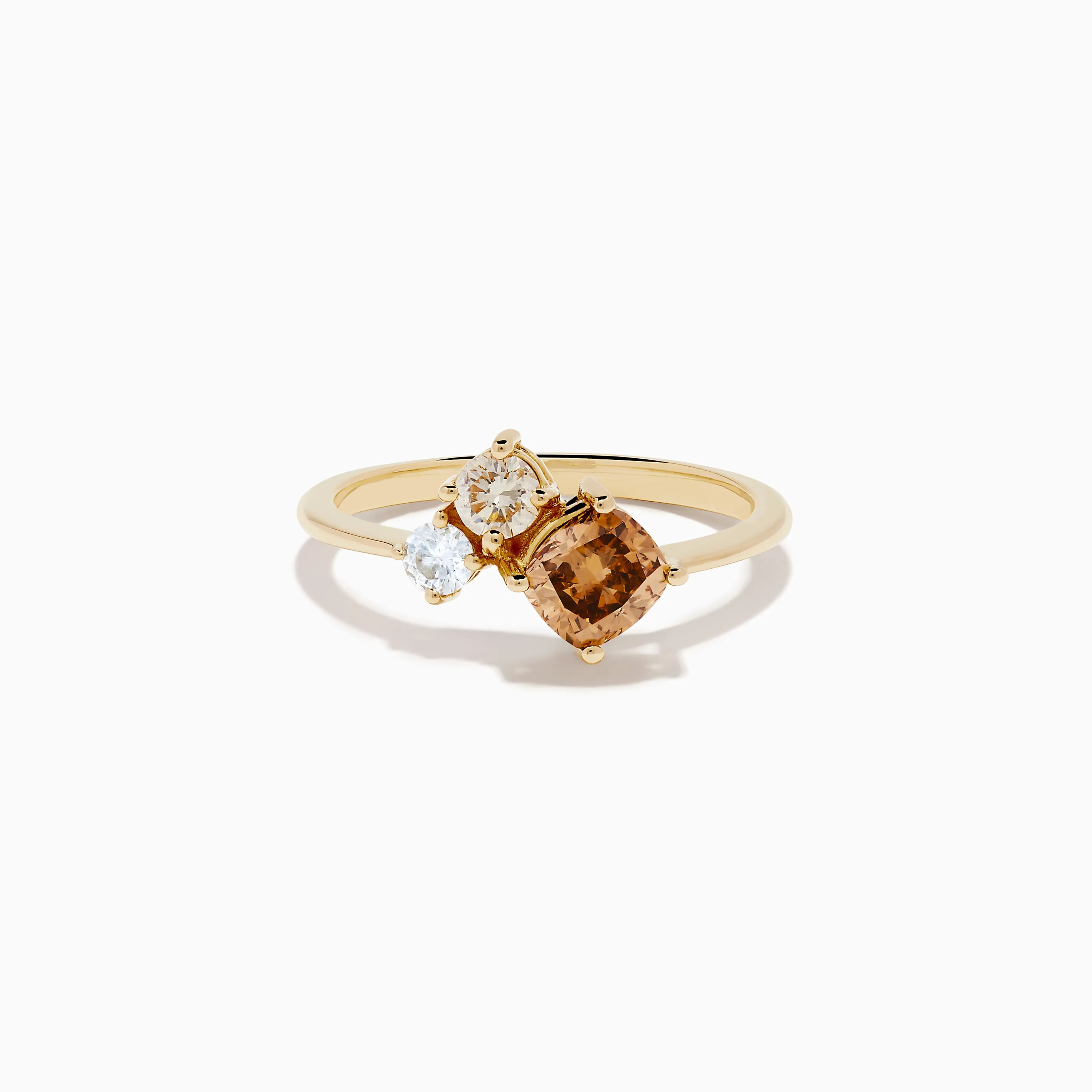 Espresso 14K Yellow Gold Brown and White Diamond Ring sold by Effy