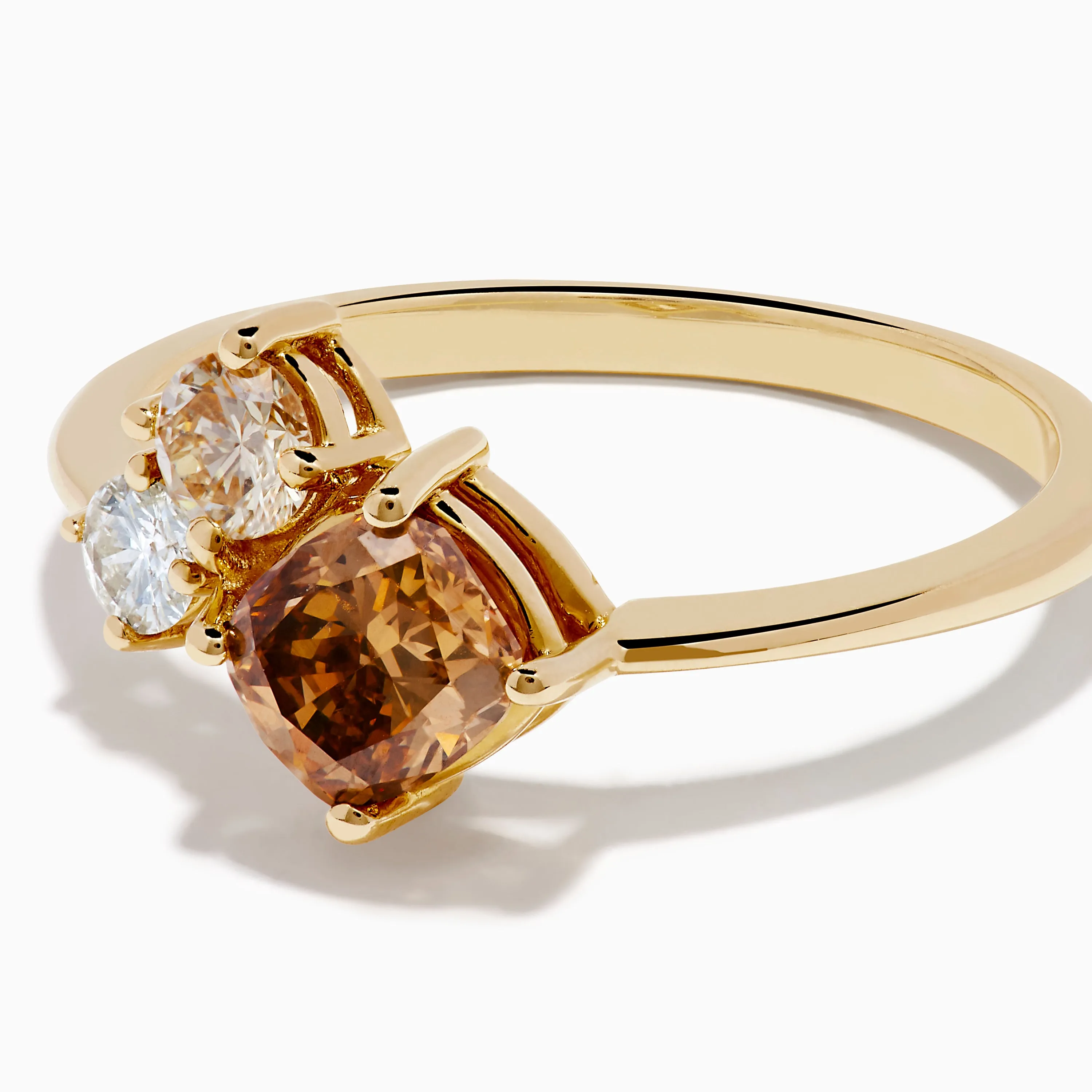 Espresso 14K Yellow Gold Brown and White Diamond Ring sold by Effy product image thumbnail 2