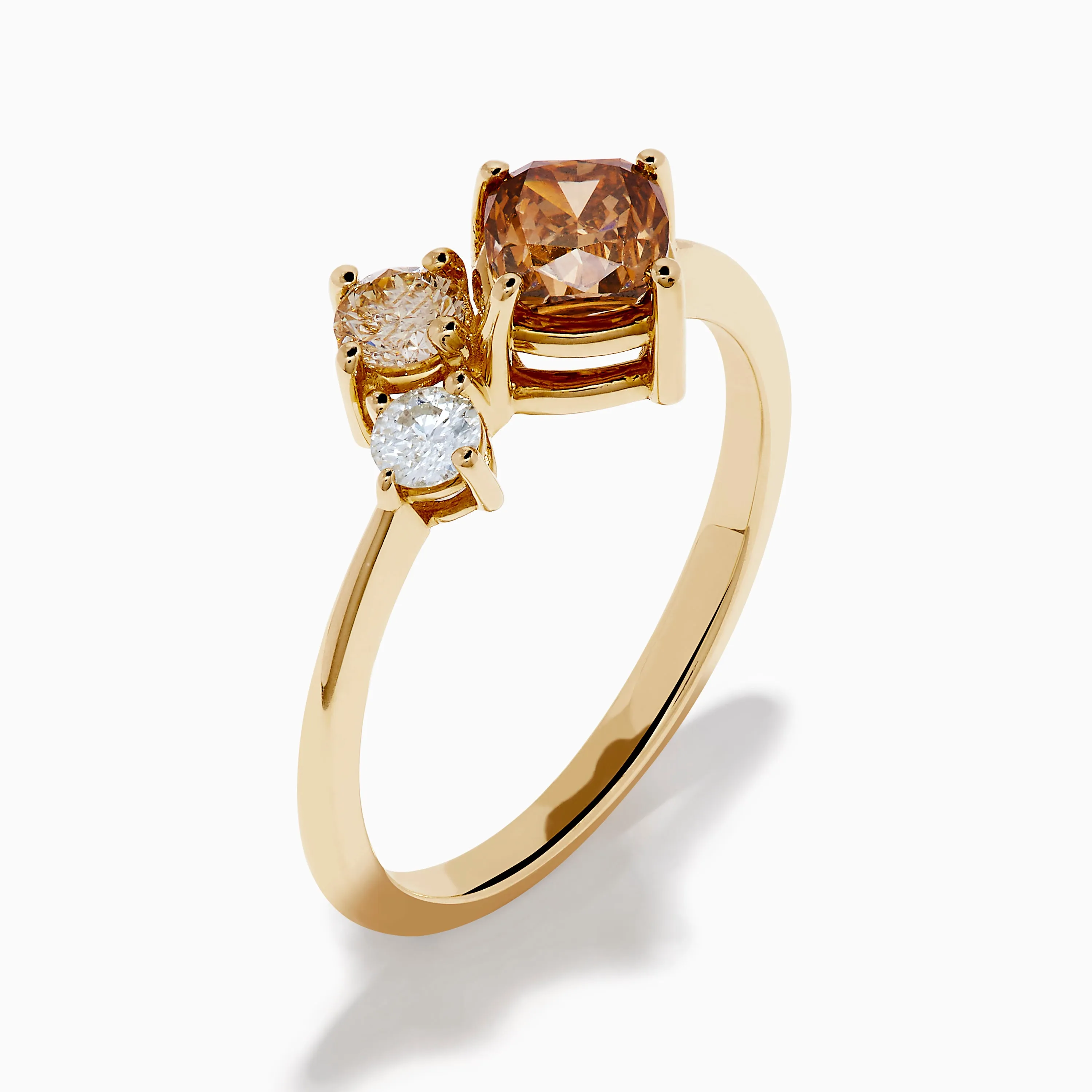 Espresso 14K Yellow Gold Brown and White Diamond Ring sold by Effy product image thumbnail 4