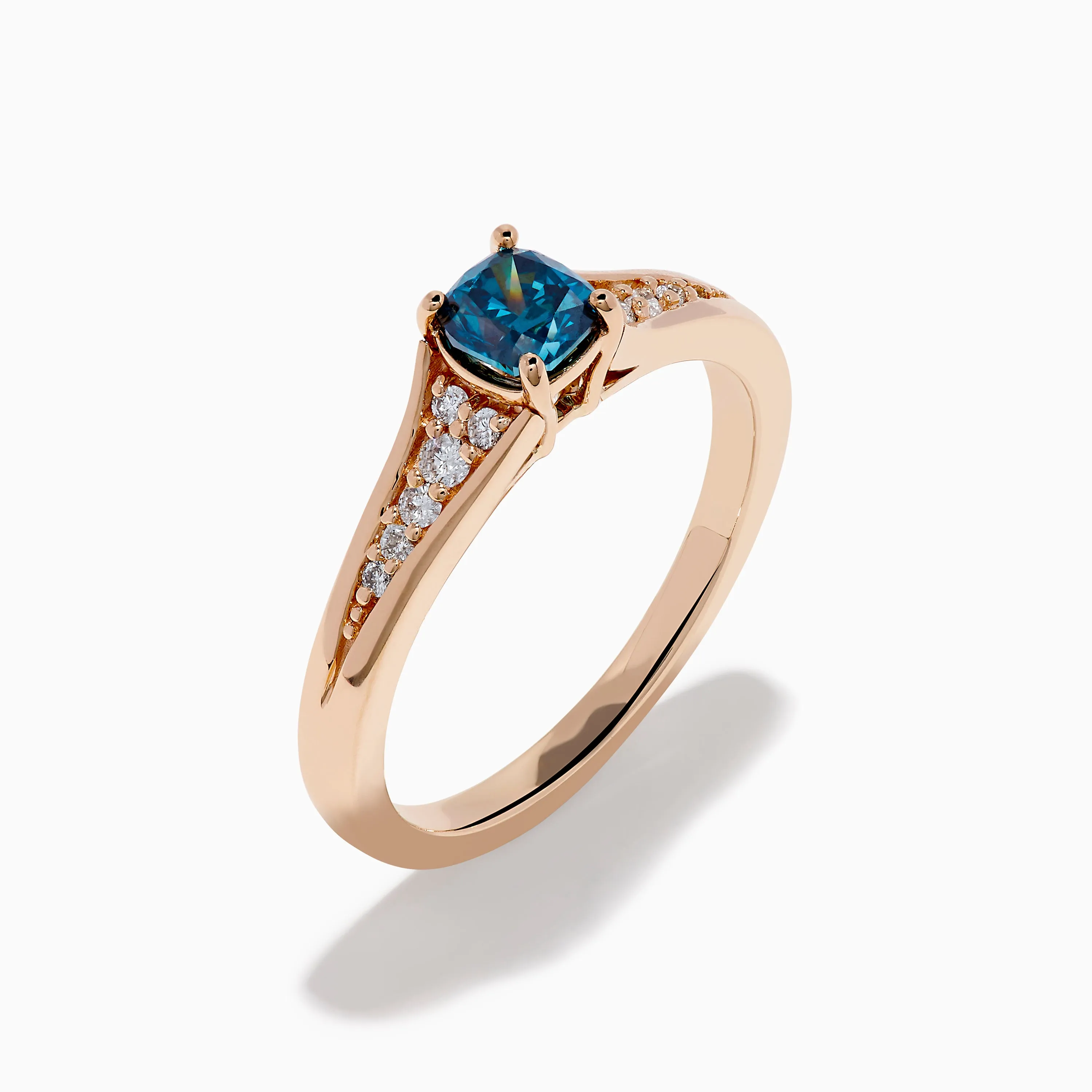 Bella Bleu 14K Rose Gold Blue and White Diamond Ring sold by Effy product image thumbnail 4