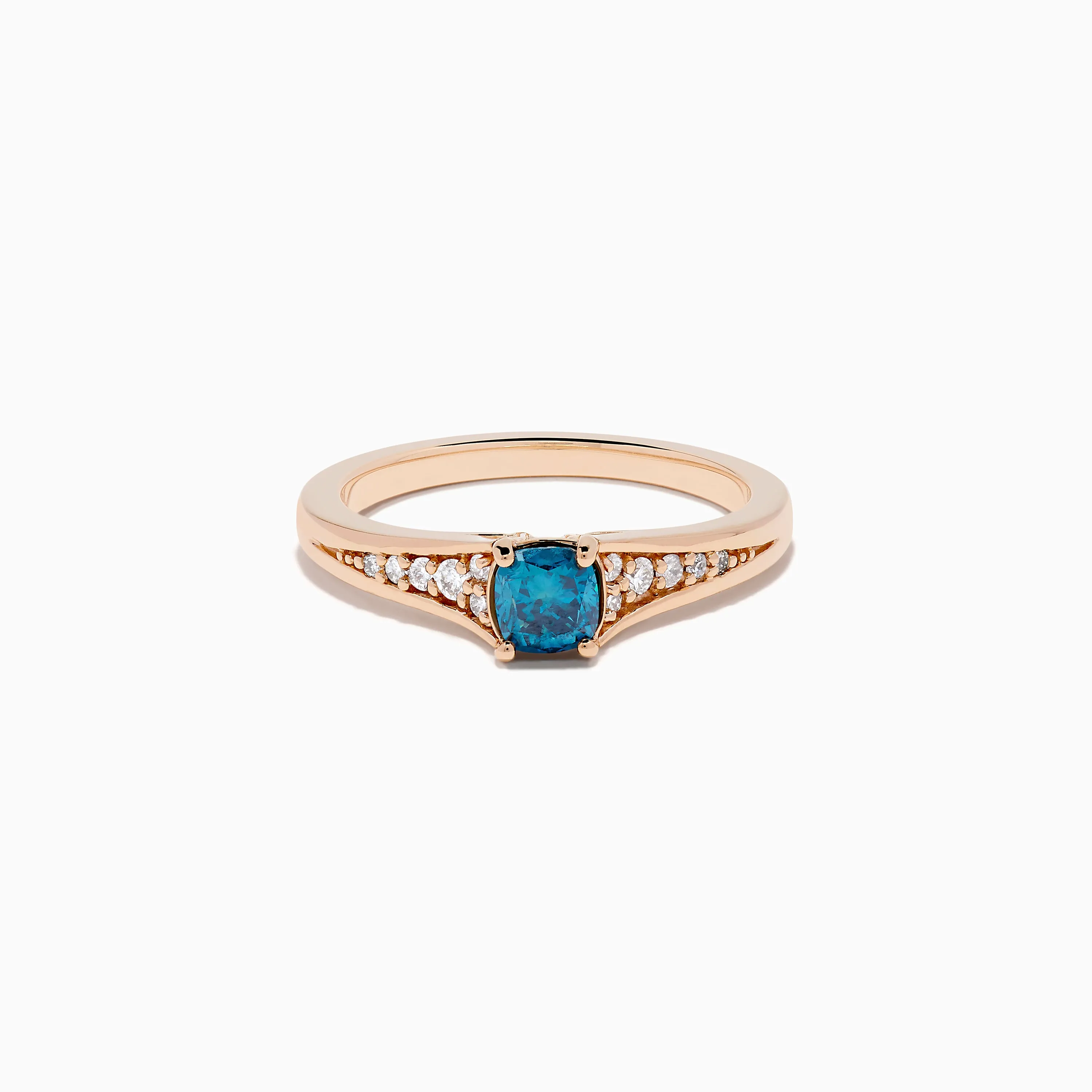Bella Bleu 14K Rose Gold Blue and White Diamond Ring sold by Effy
