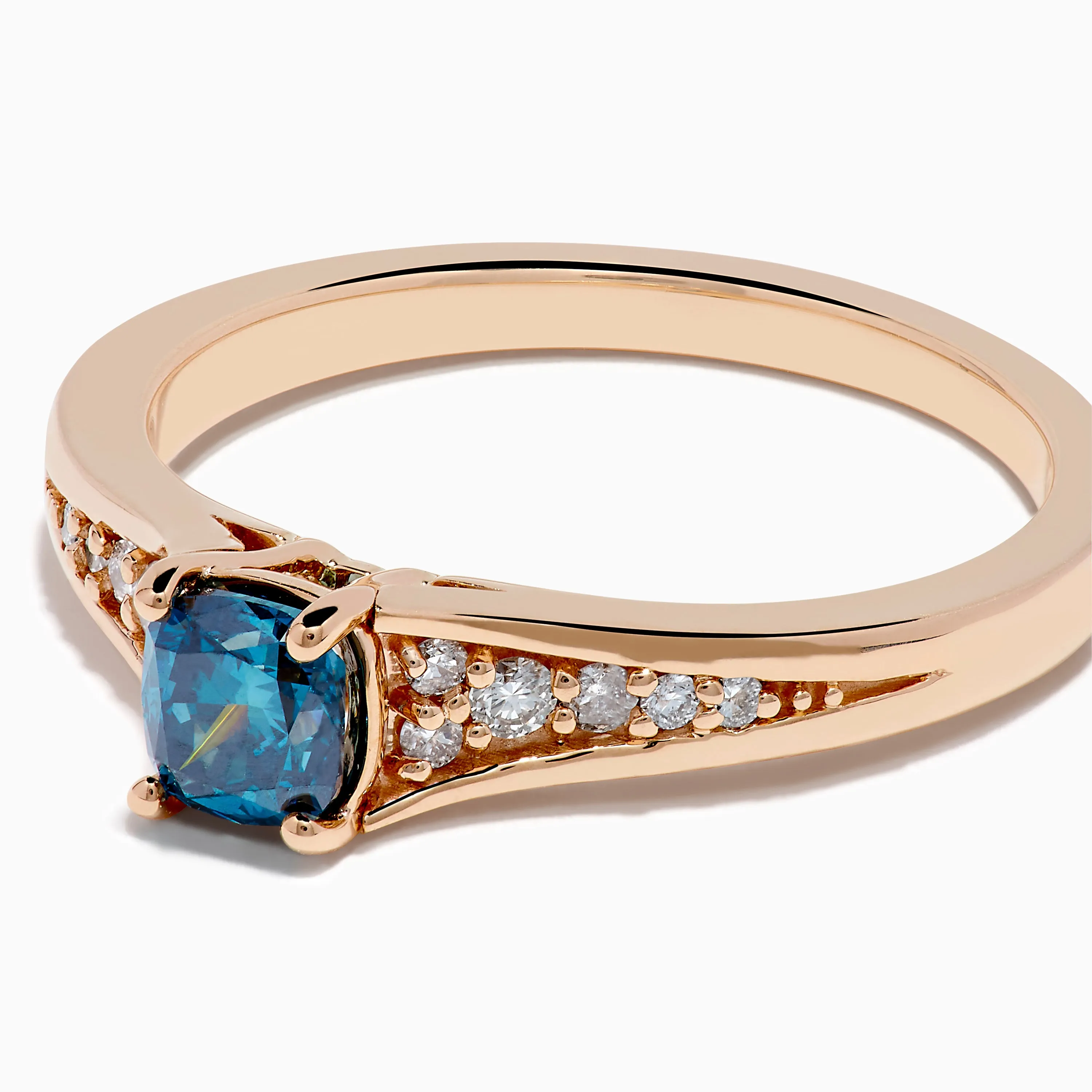 Bella Bleu 14K Rose Gold Blue and White Diamond Ring sold by Effy product image thumbnail 2